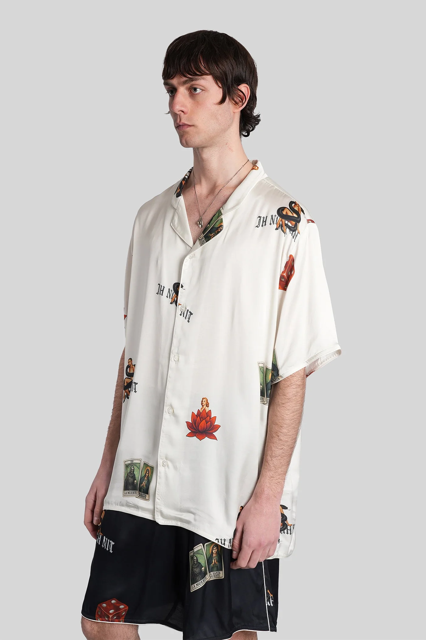 Shirt in beige viscose - Image 4