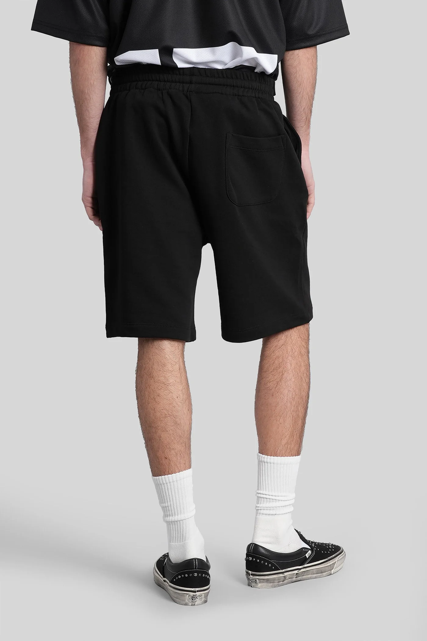 Shorts in black cotton - Image 3