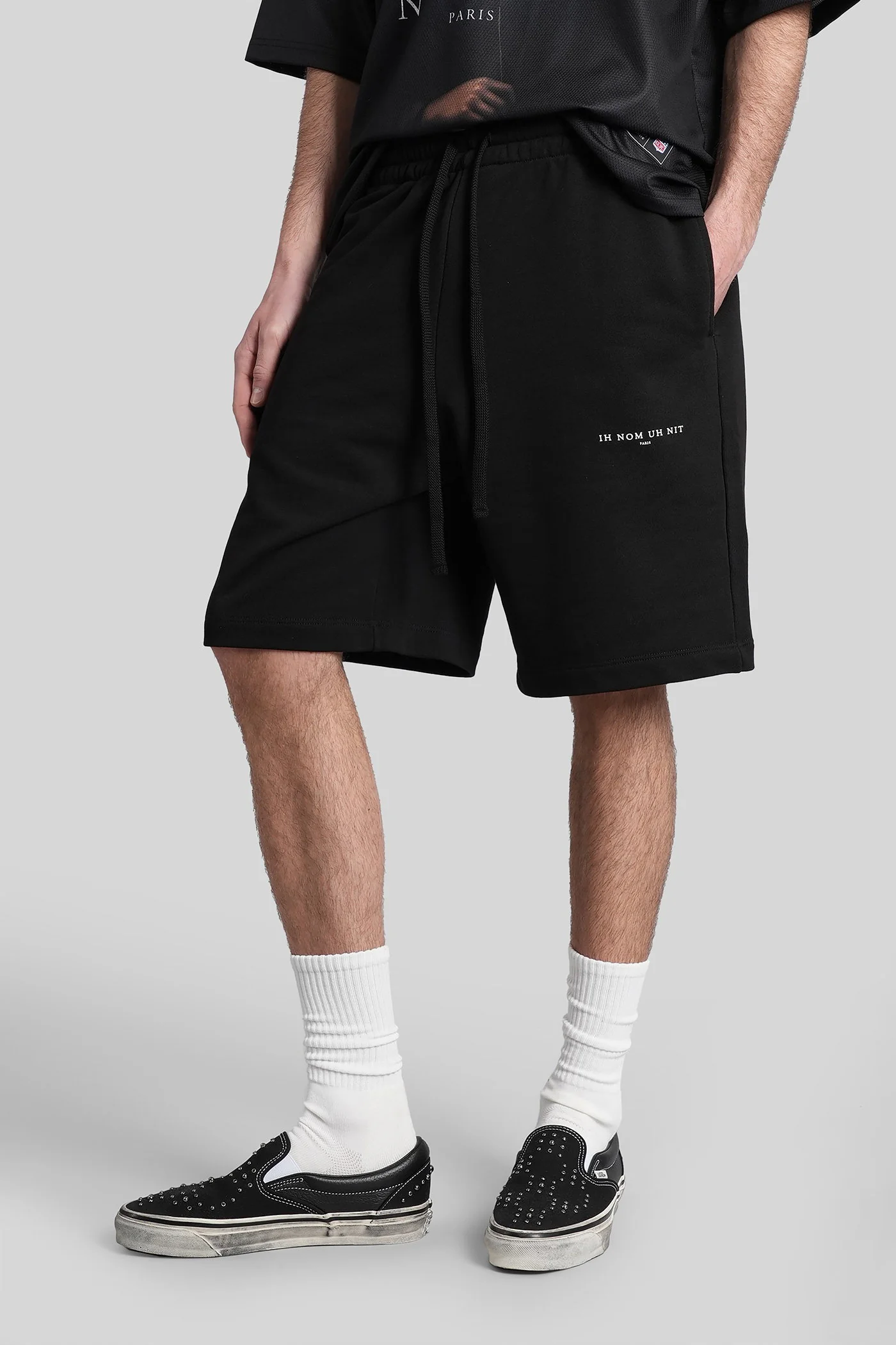 Shorts in black cotton - Image 4