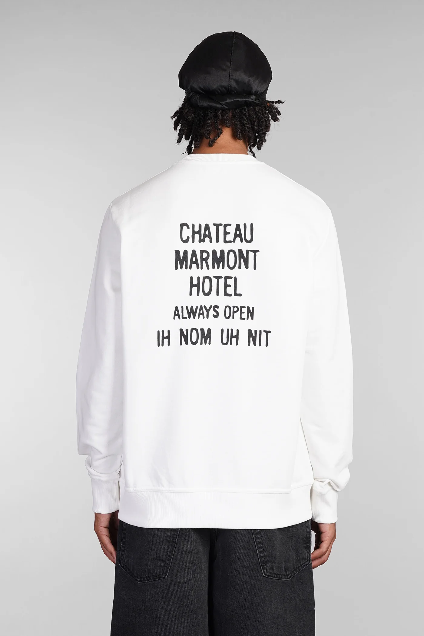Sweatshirt in white cotton - Image 3