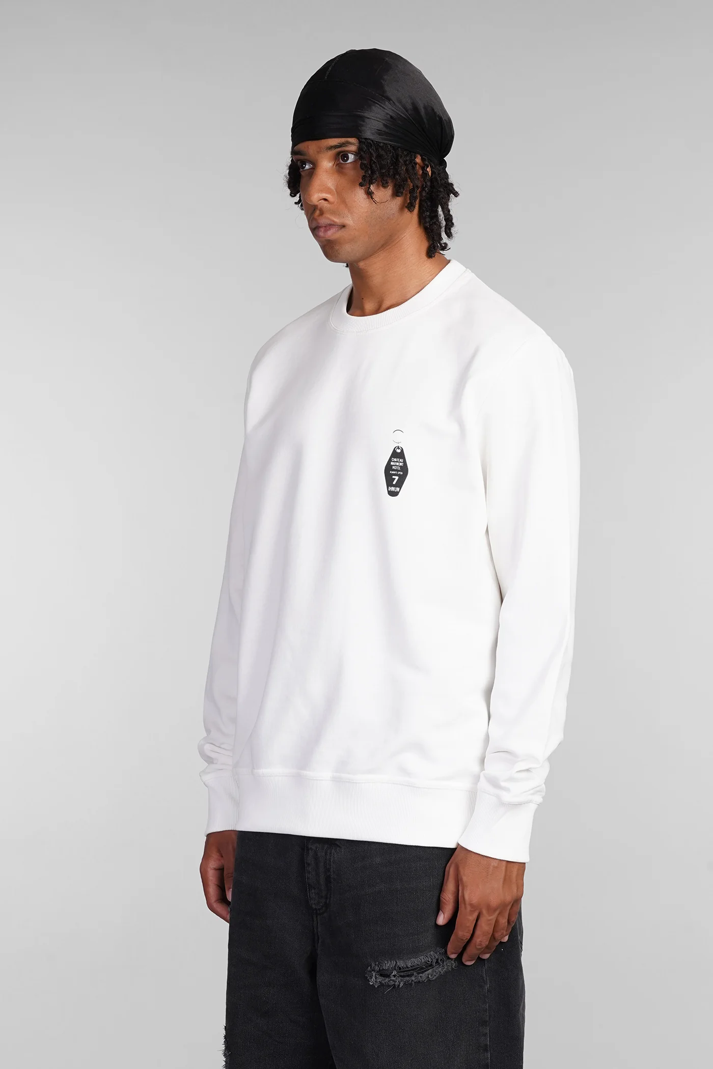 Sweatshirt in white cotton - Image 4