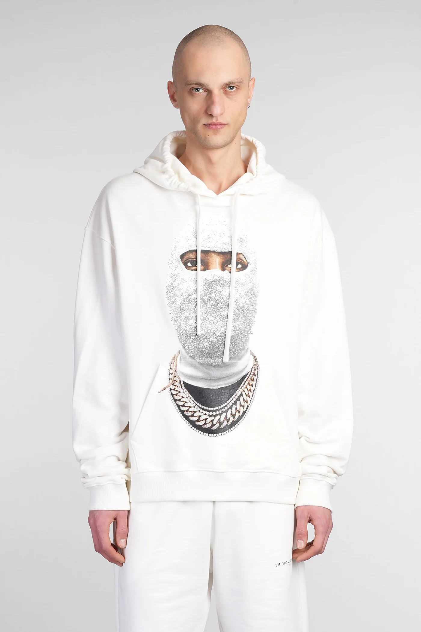 Sweatshirt in white cotton