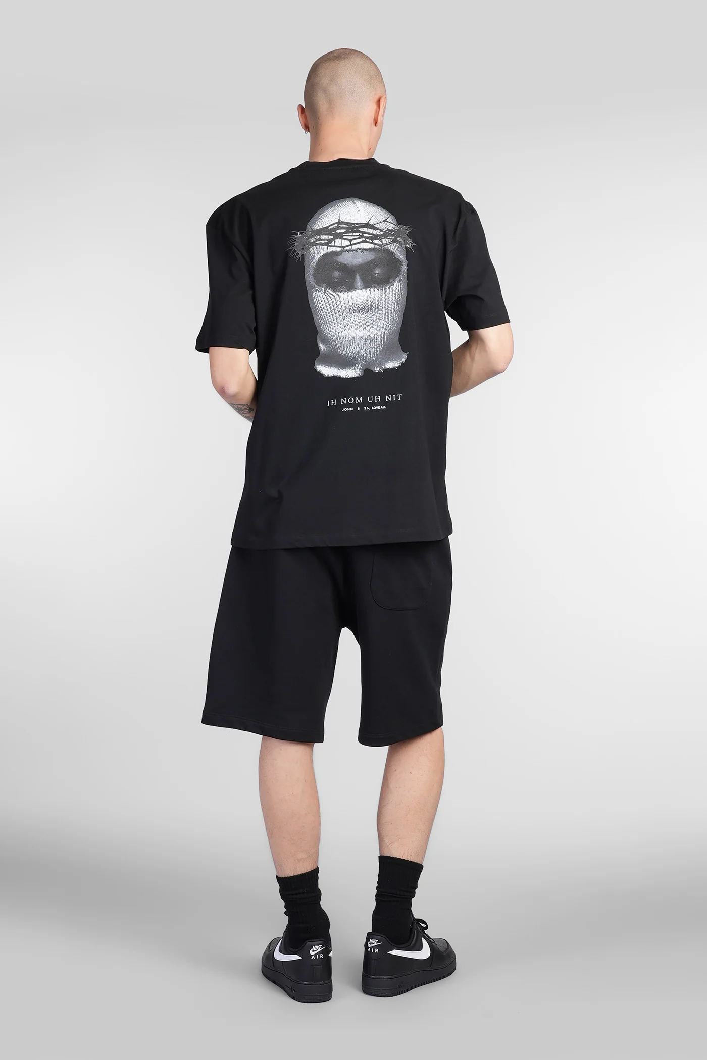 T-Shirt in black cotton - Image 2
