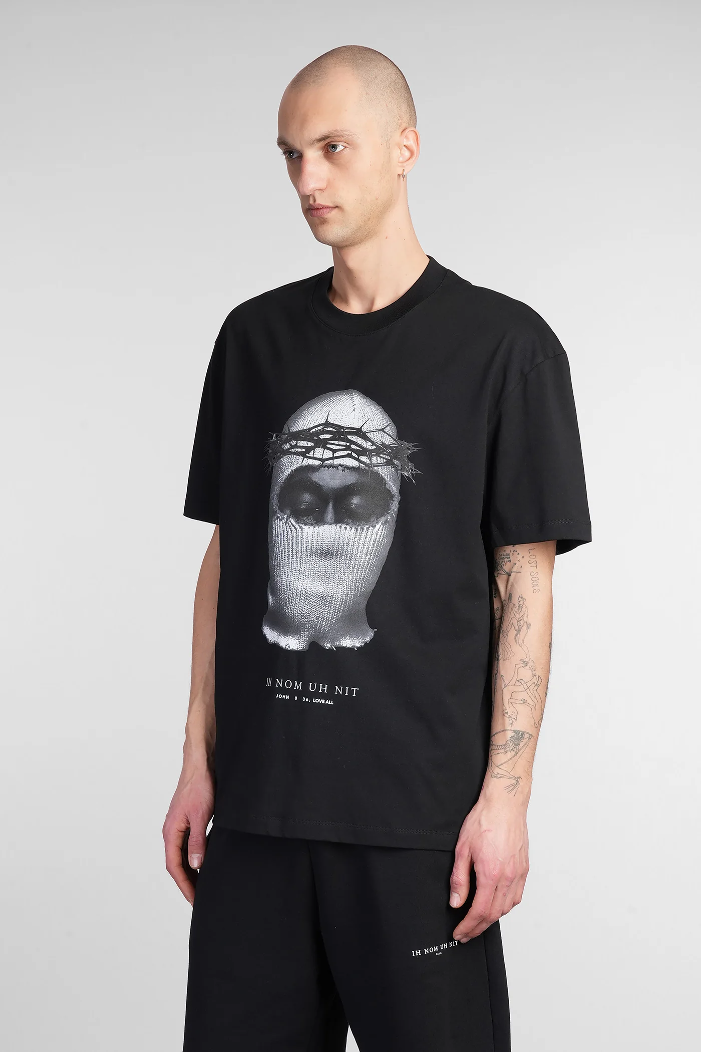 T-Shirt in black cotton - Image 4