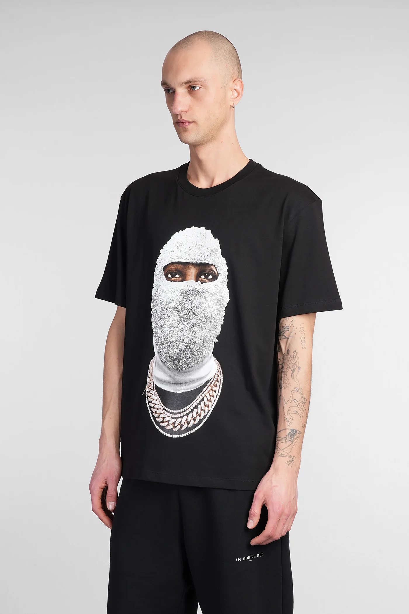 T-Shirt in black cotton - Image 4