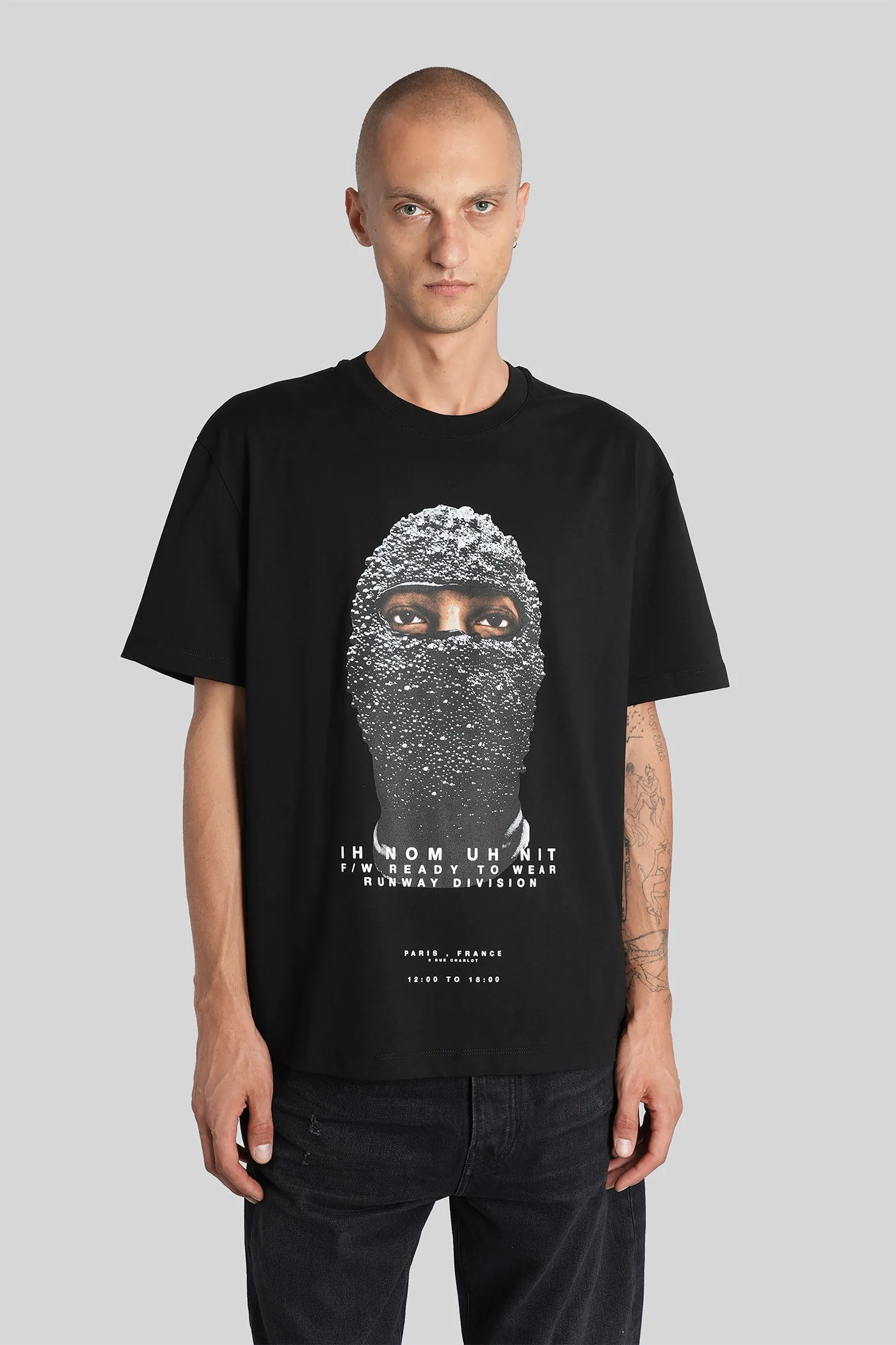 T-Shirt in black cotton