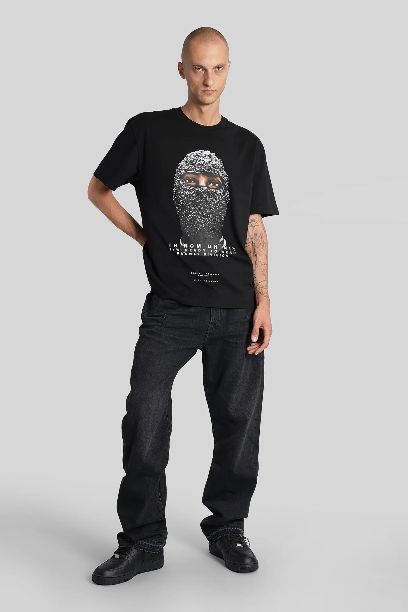 T-Shirt in black cotton - Image 2