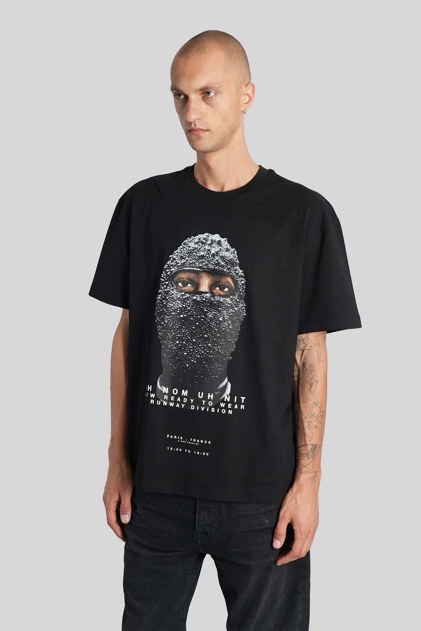 T-Shirt in black cotton - Image 4