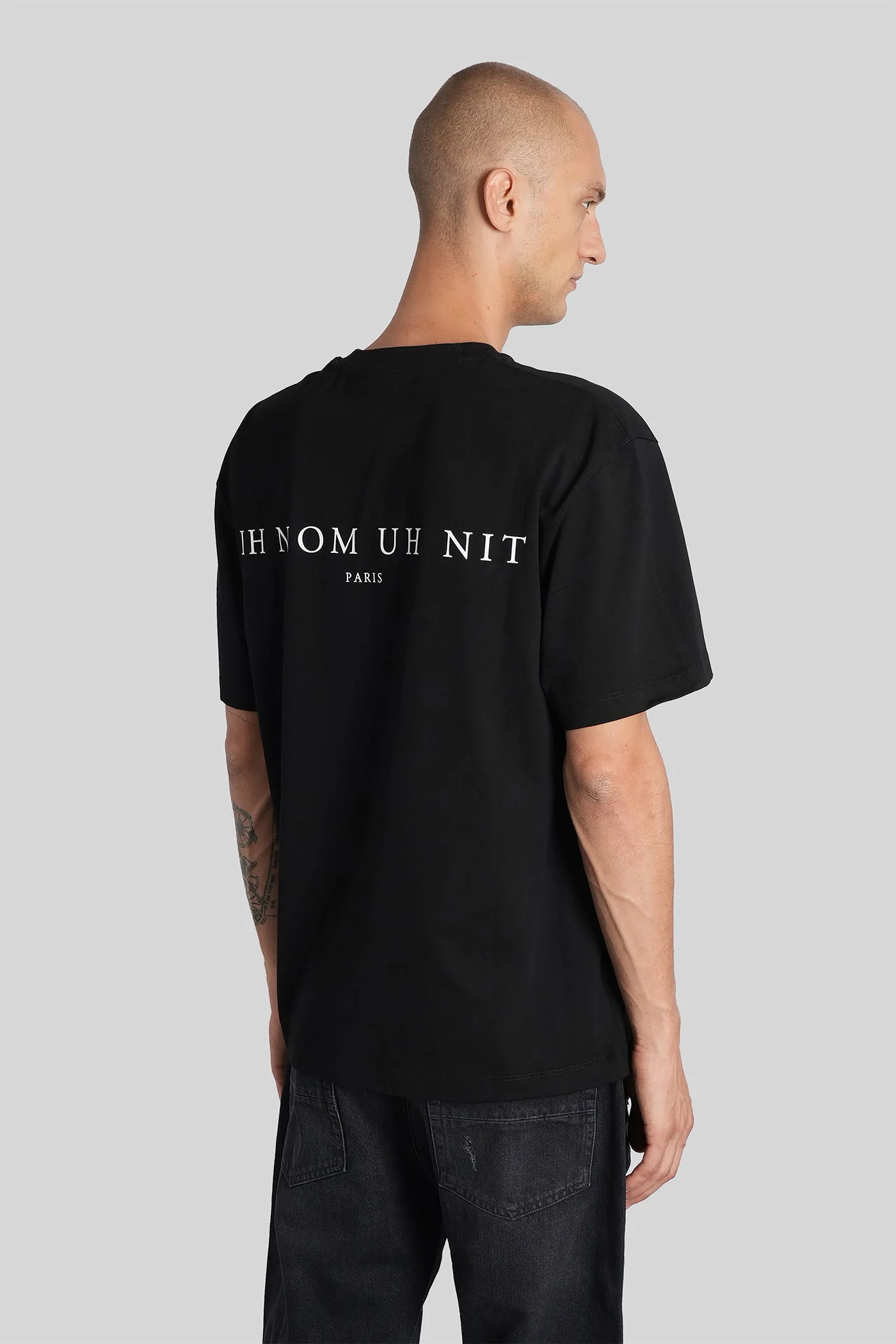T-Shirt in black cotton - Image 3