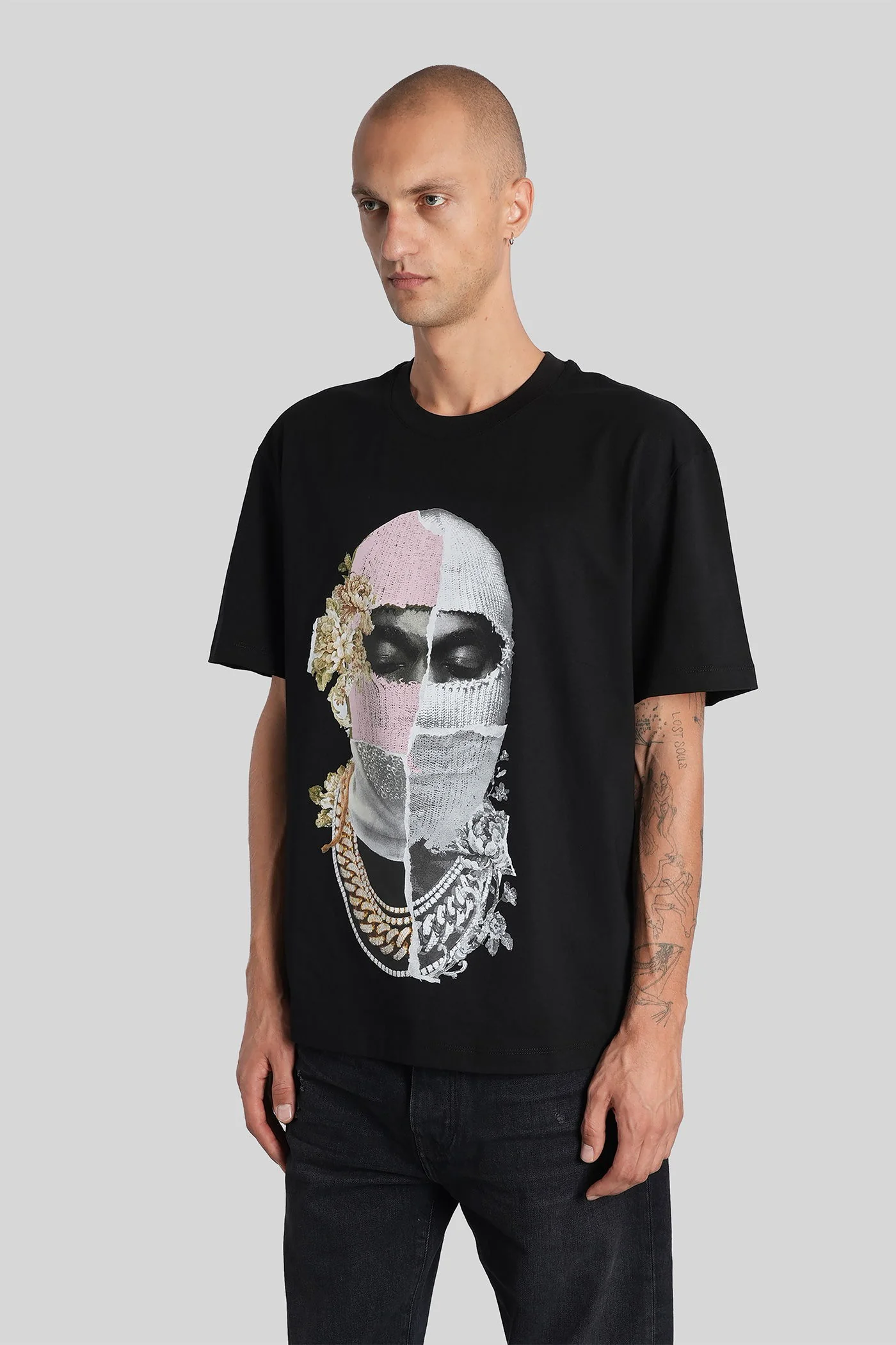 T-Shirt in black cotton - Image 4