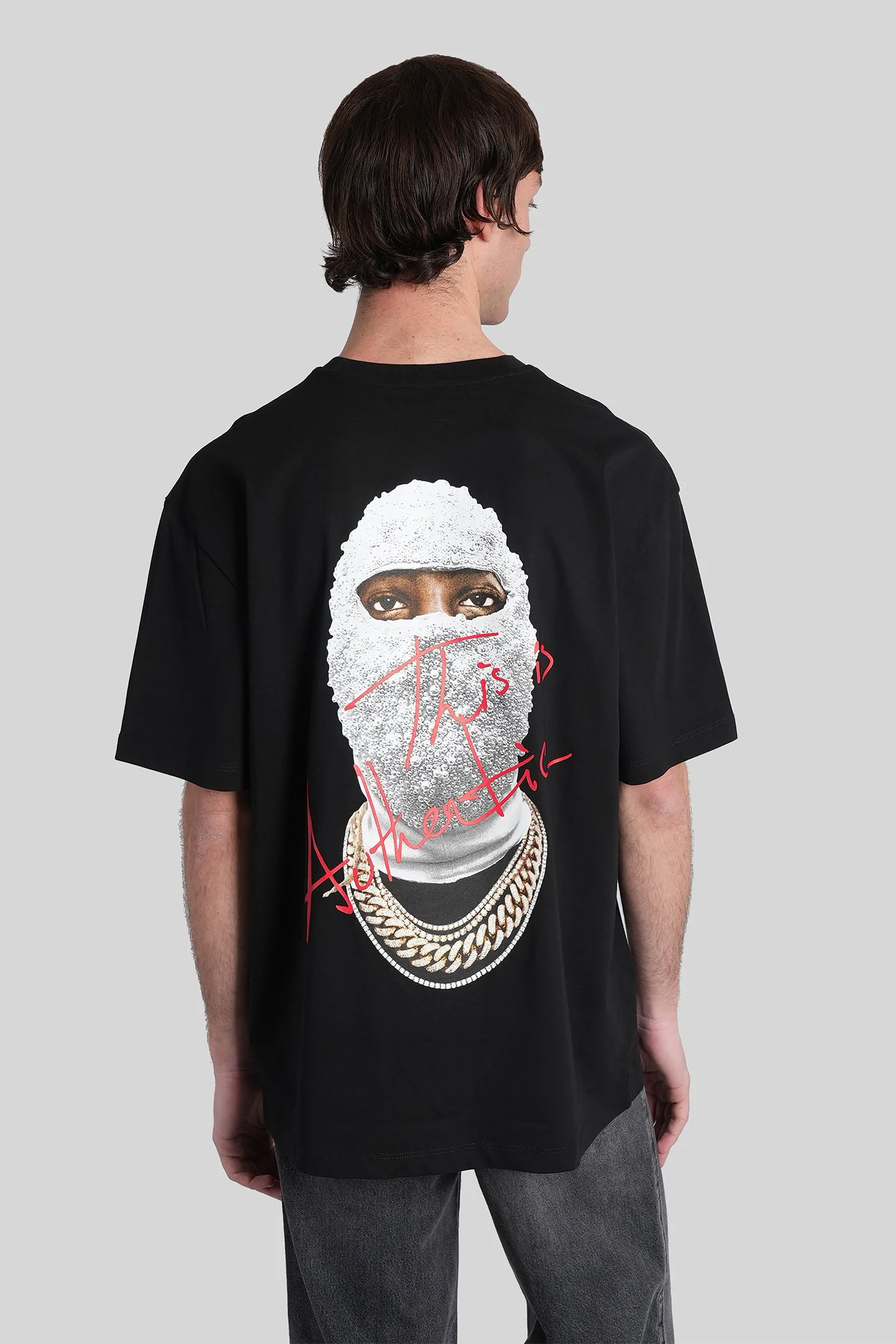 T-Shirt in black cotton - Image 3
