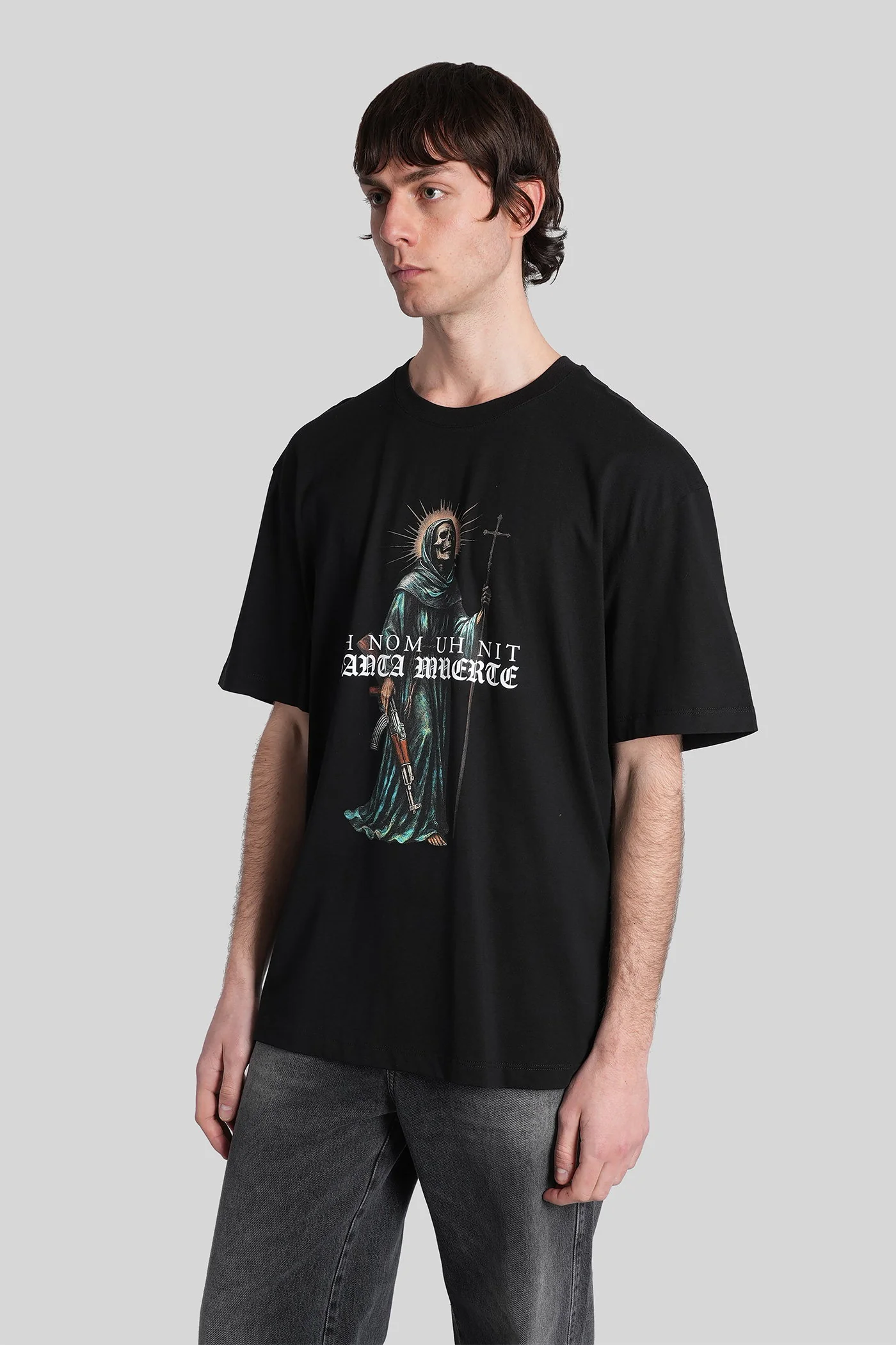 T-Shirt in black cotton - Image 4