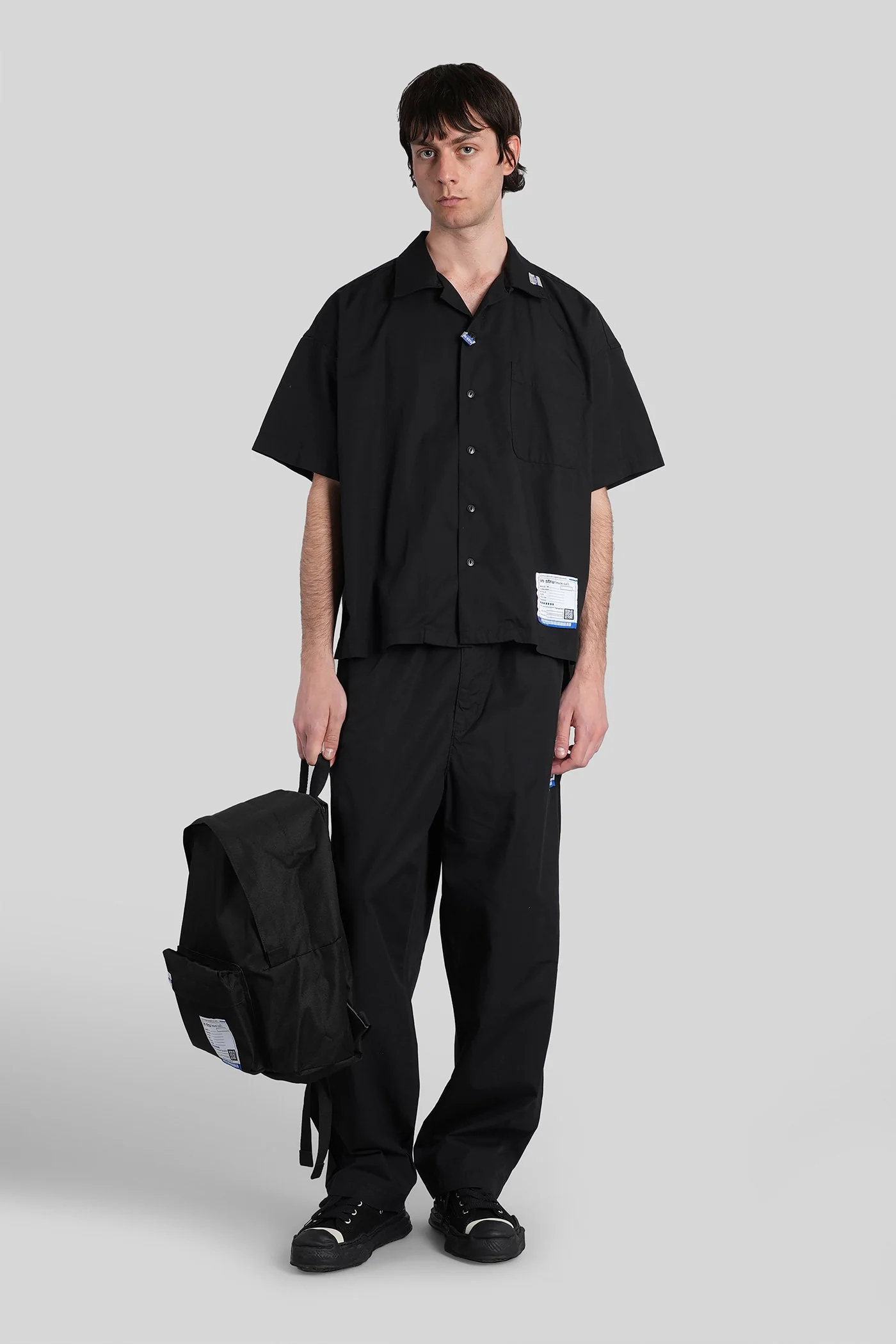 Shirt in black cotton - Image 2