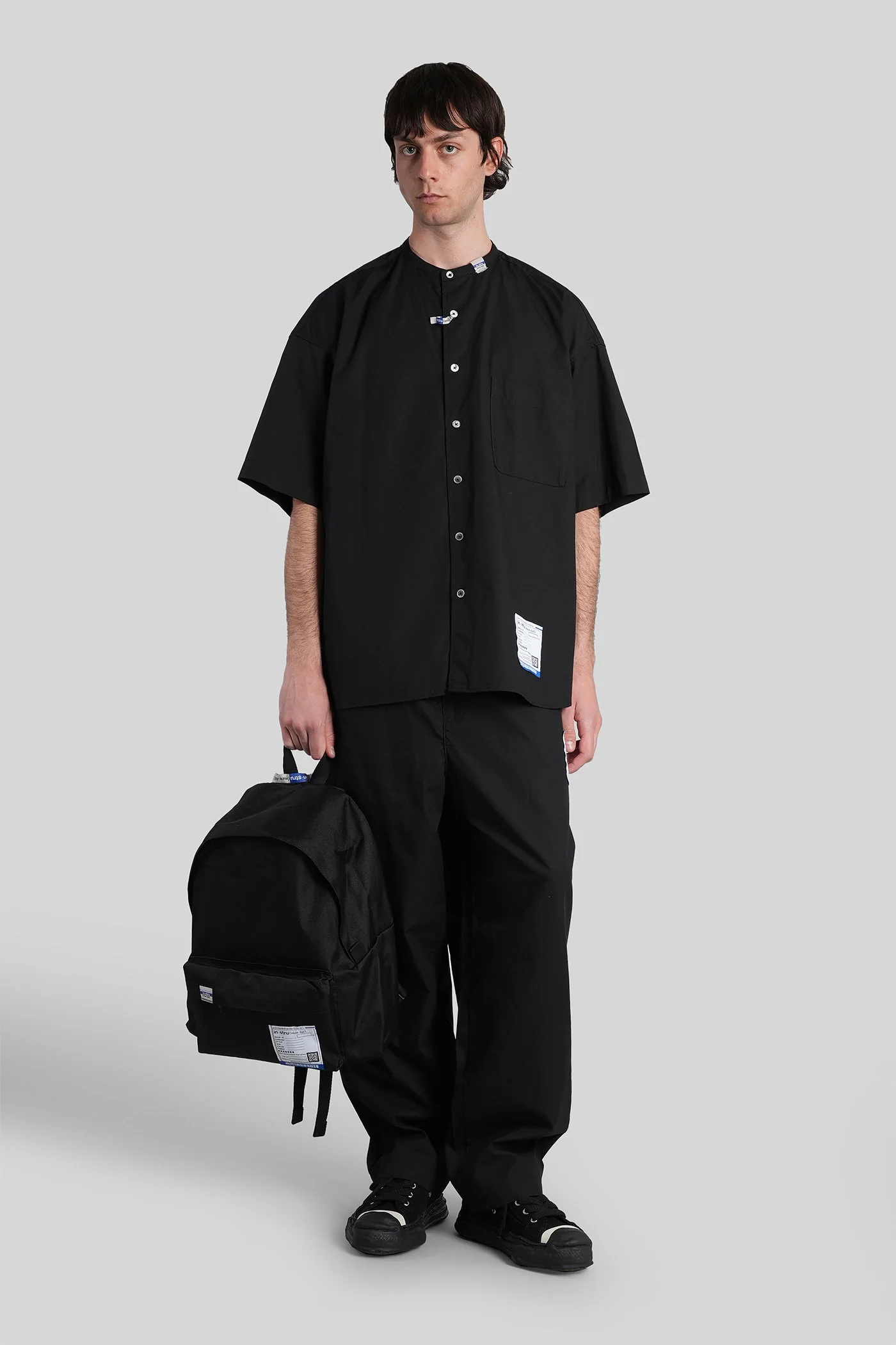 Shirt in black cotton - Image 2