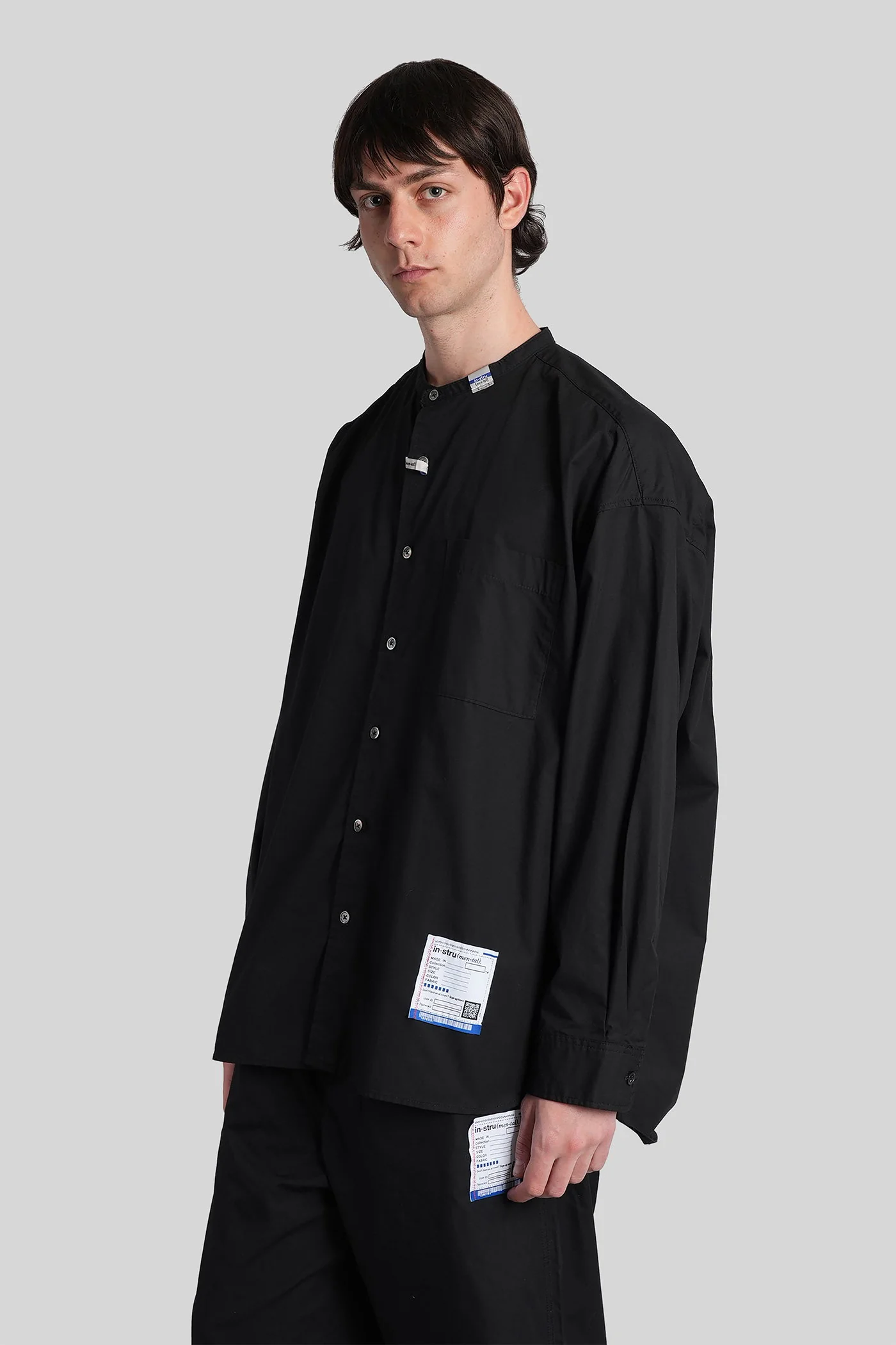 Shirt in black cotton - Image 4
