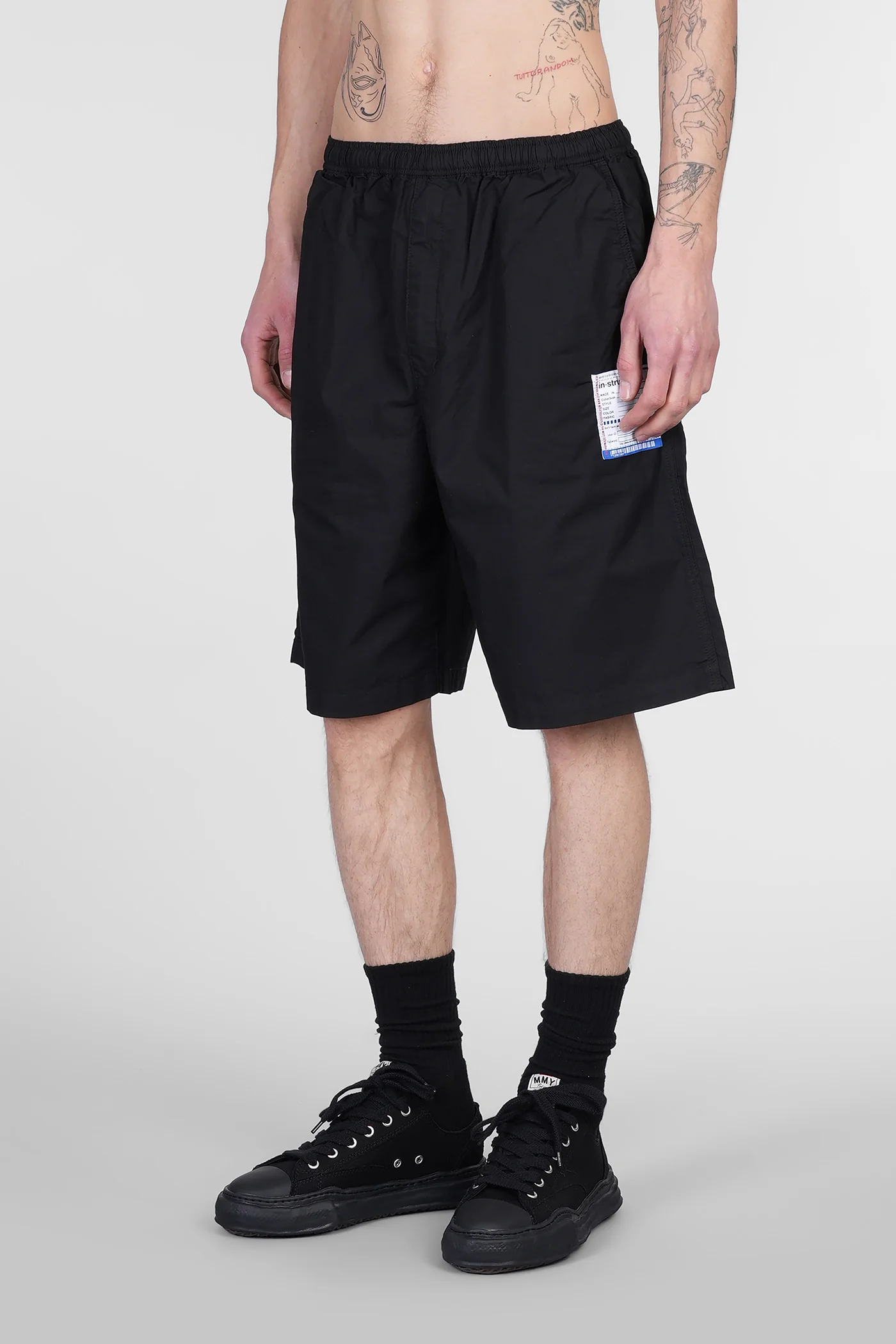 Shorts in black cotton - Image 4