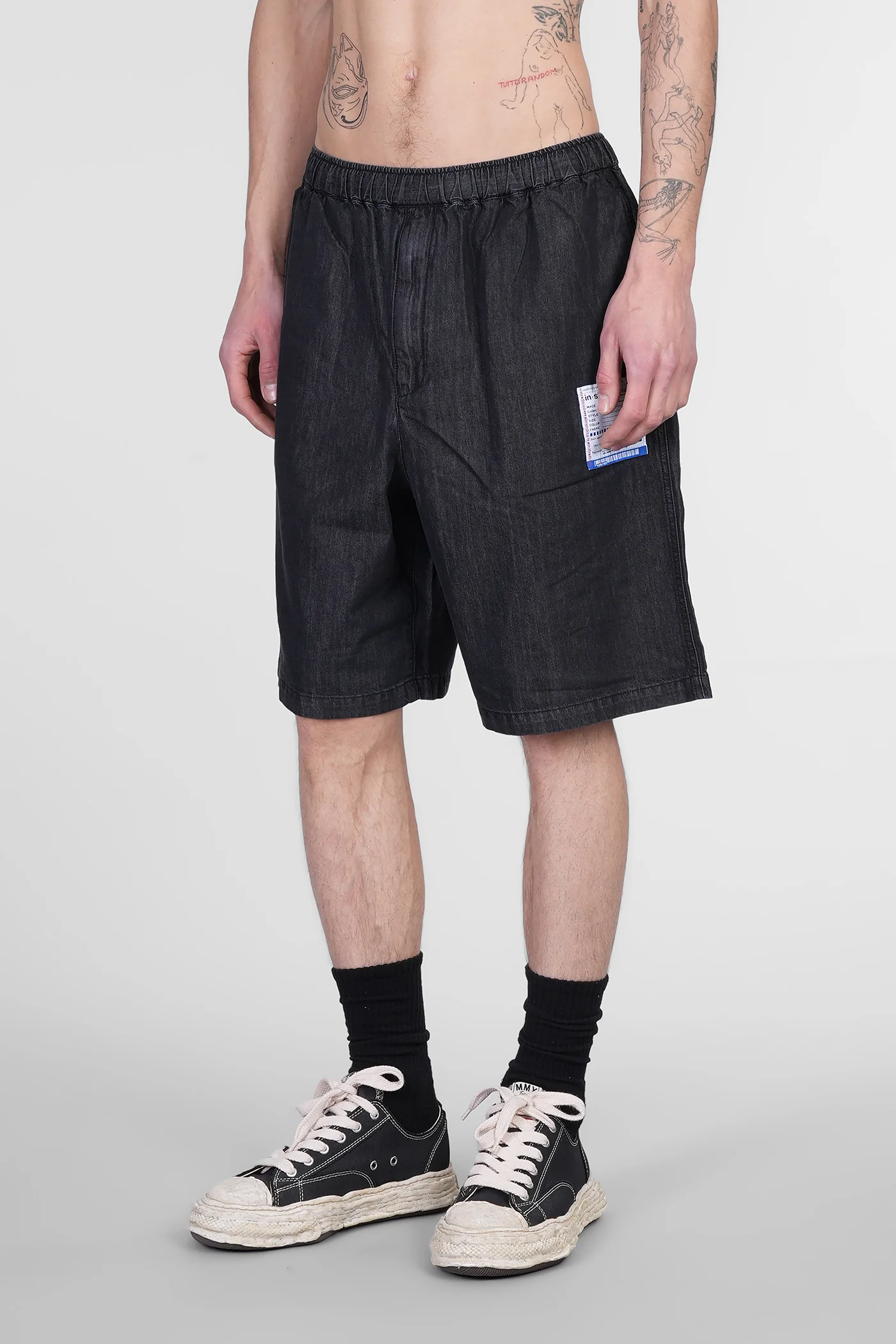 Shorts in black cotton - Image 4