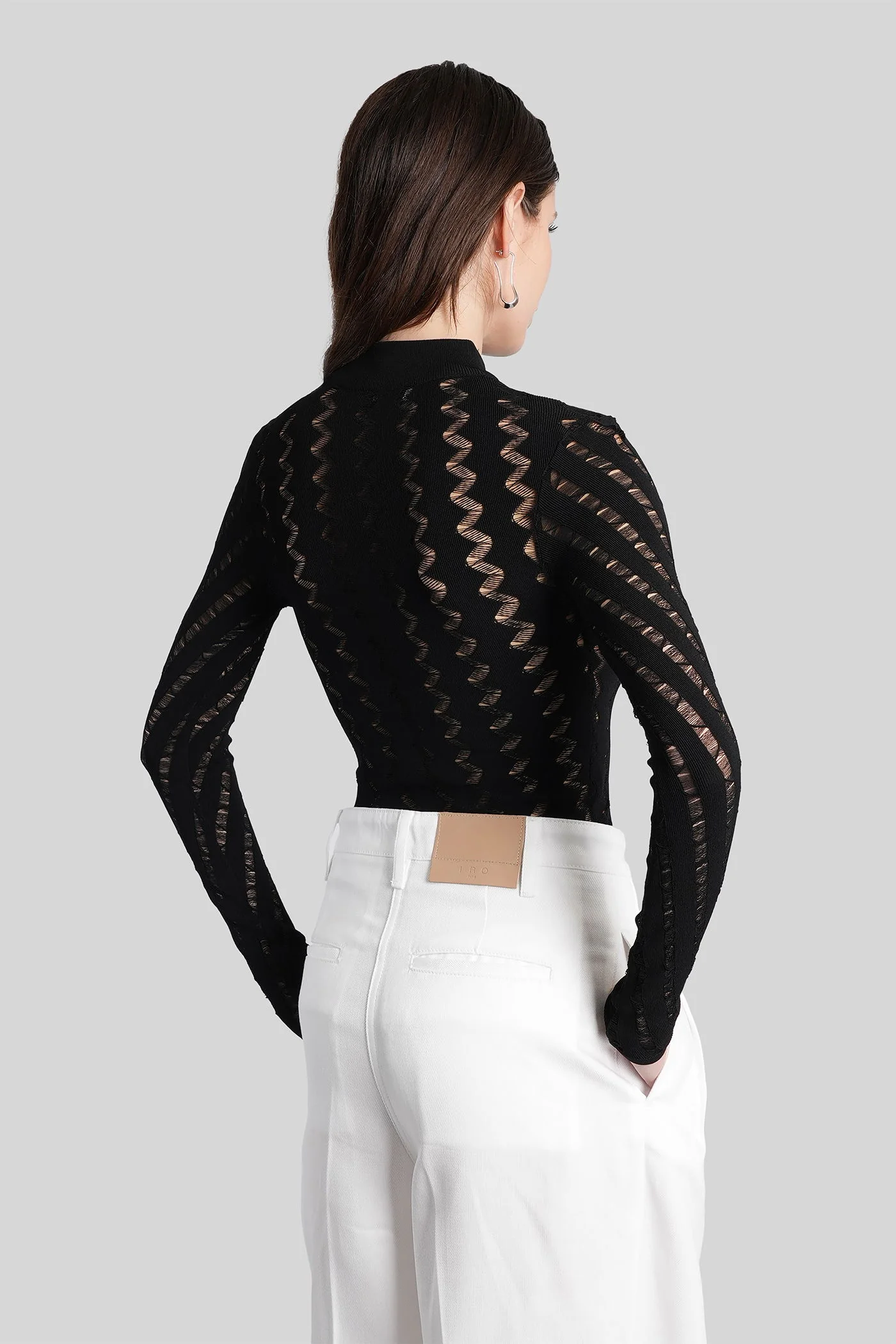 Aliona Knitwear in black viscose - Image 3