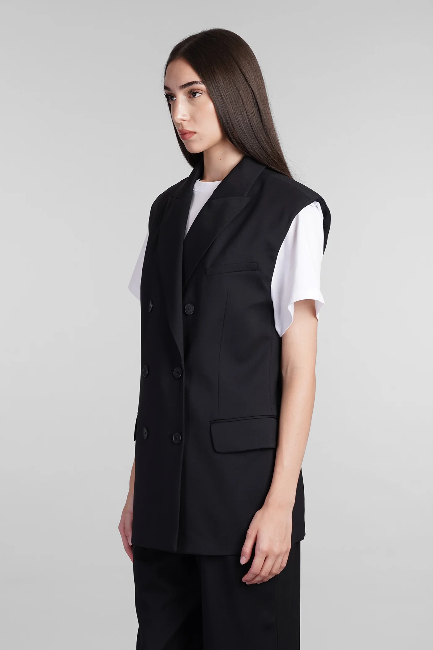 Anilah Blazer in black viscose - Image 4