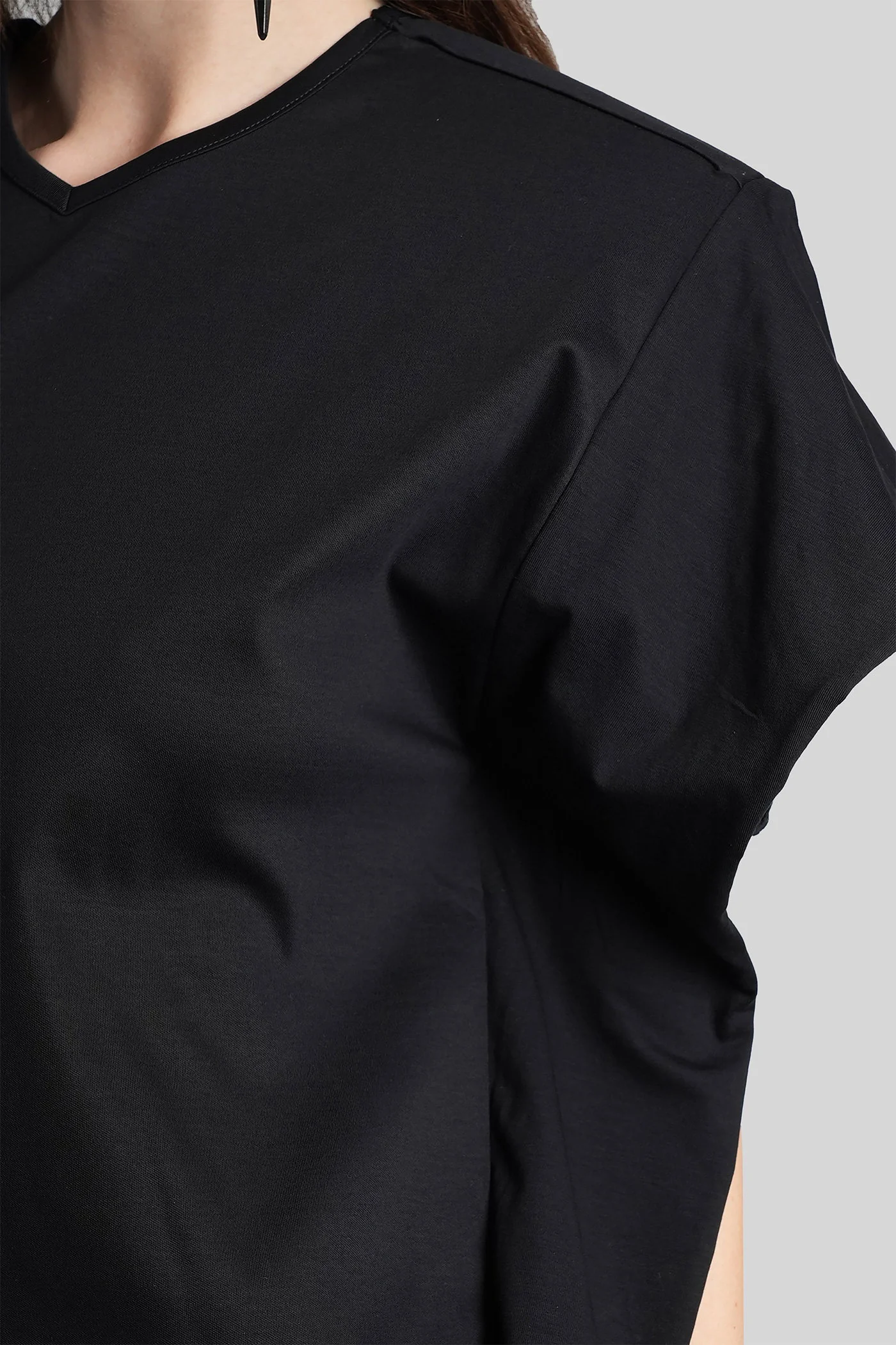 Aslan Mini dress in black cotton - Image 5