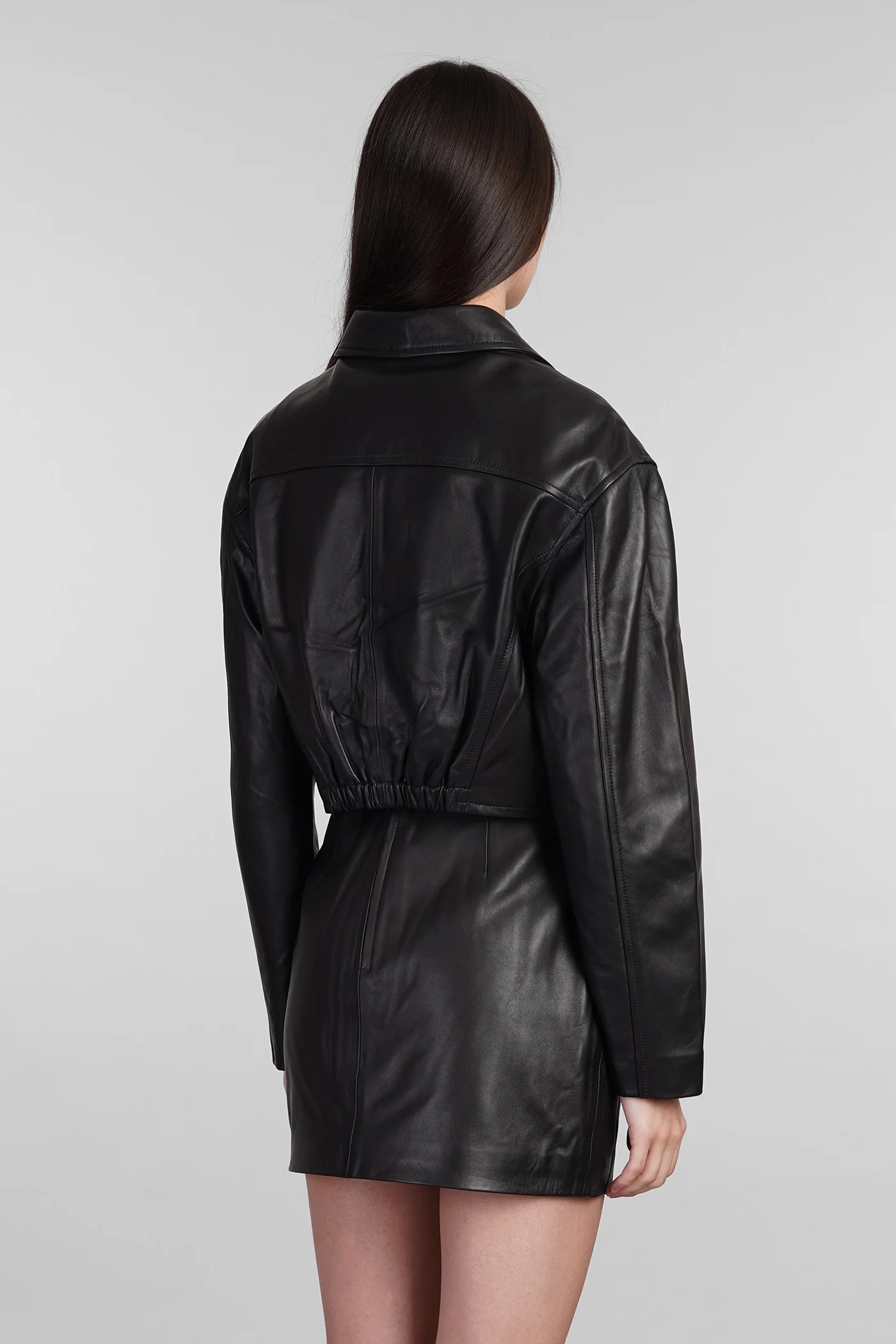 Castilli Biker jacket in black leather - Image 3
