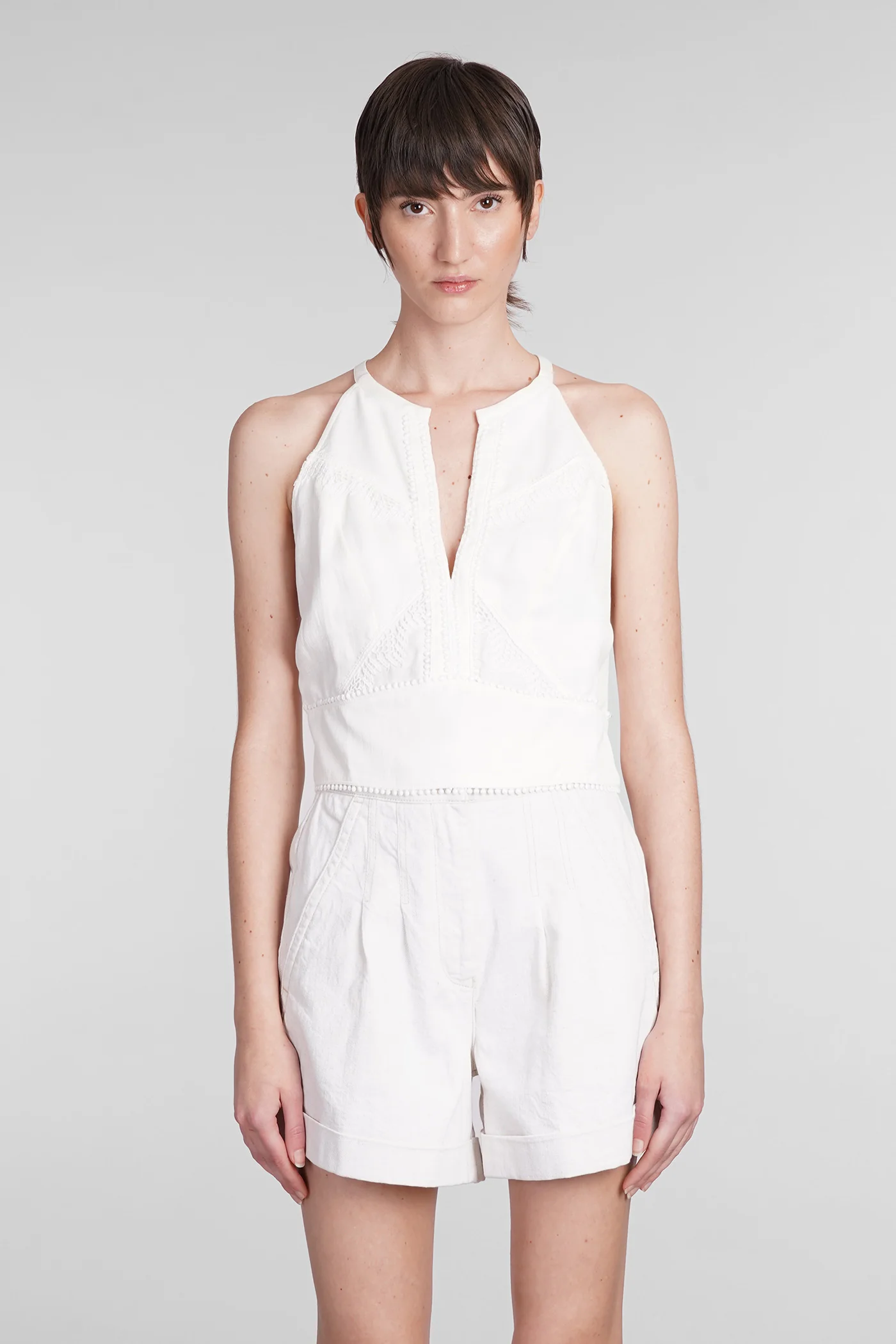 Claudia Topwear in beige cotton
