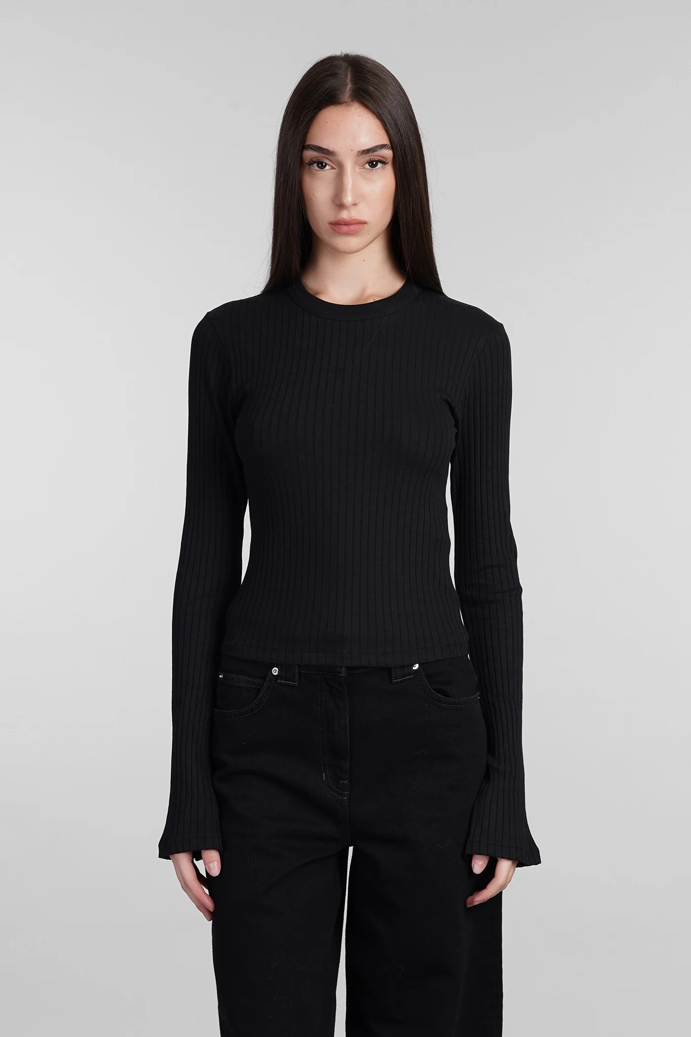 Ersilia Topwear in black cotton