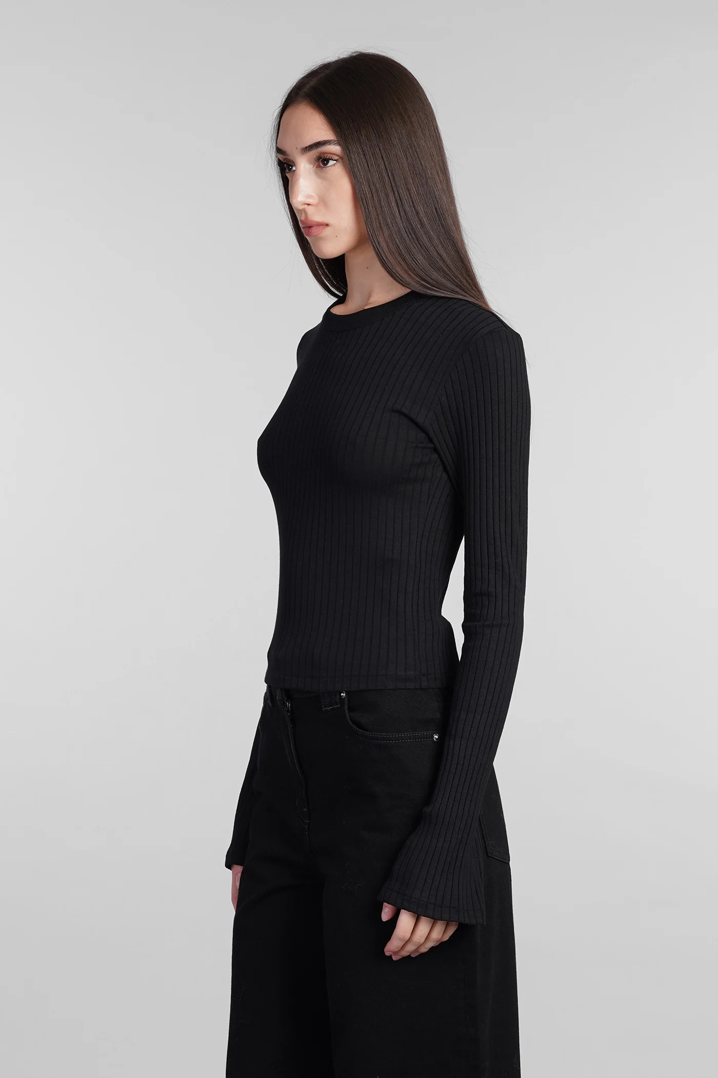 Ersilia Topwear in black cotton - Image 4