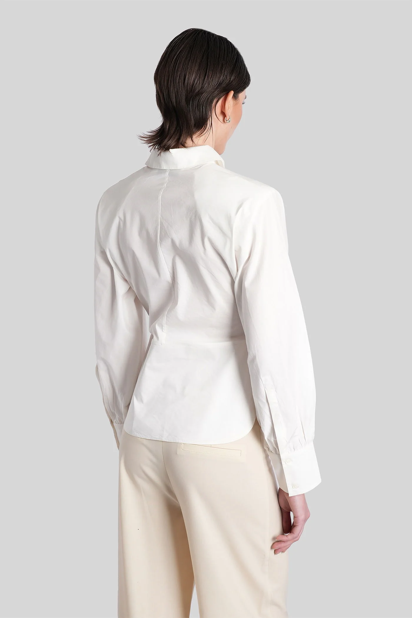 Janine Shirt in white cotton - Image 3