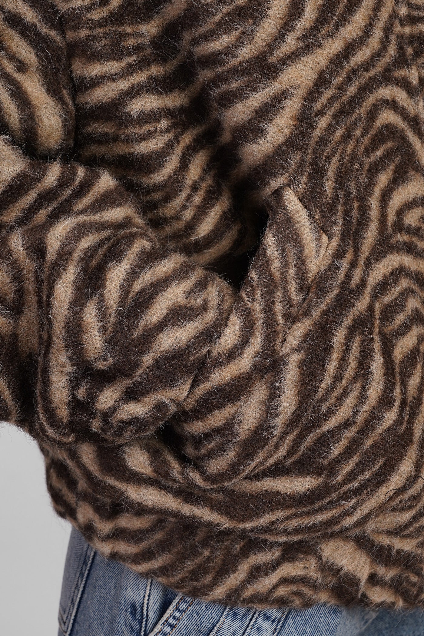 Louane Bomber Jacket in brown wool - Image 5