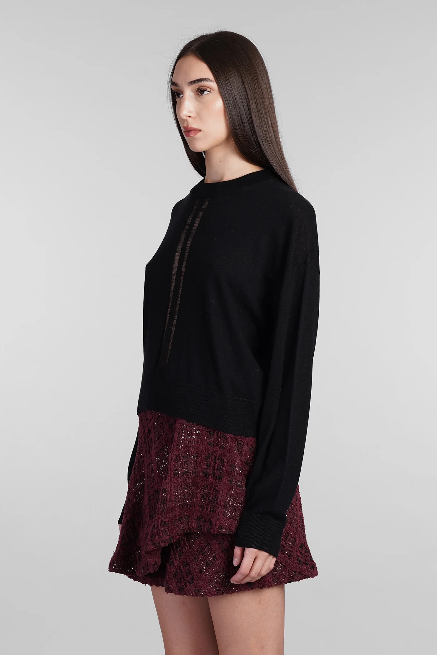 Lova Knitwear in black silk - Image 4
