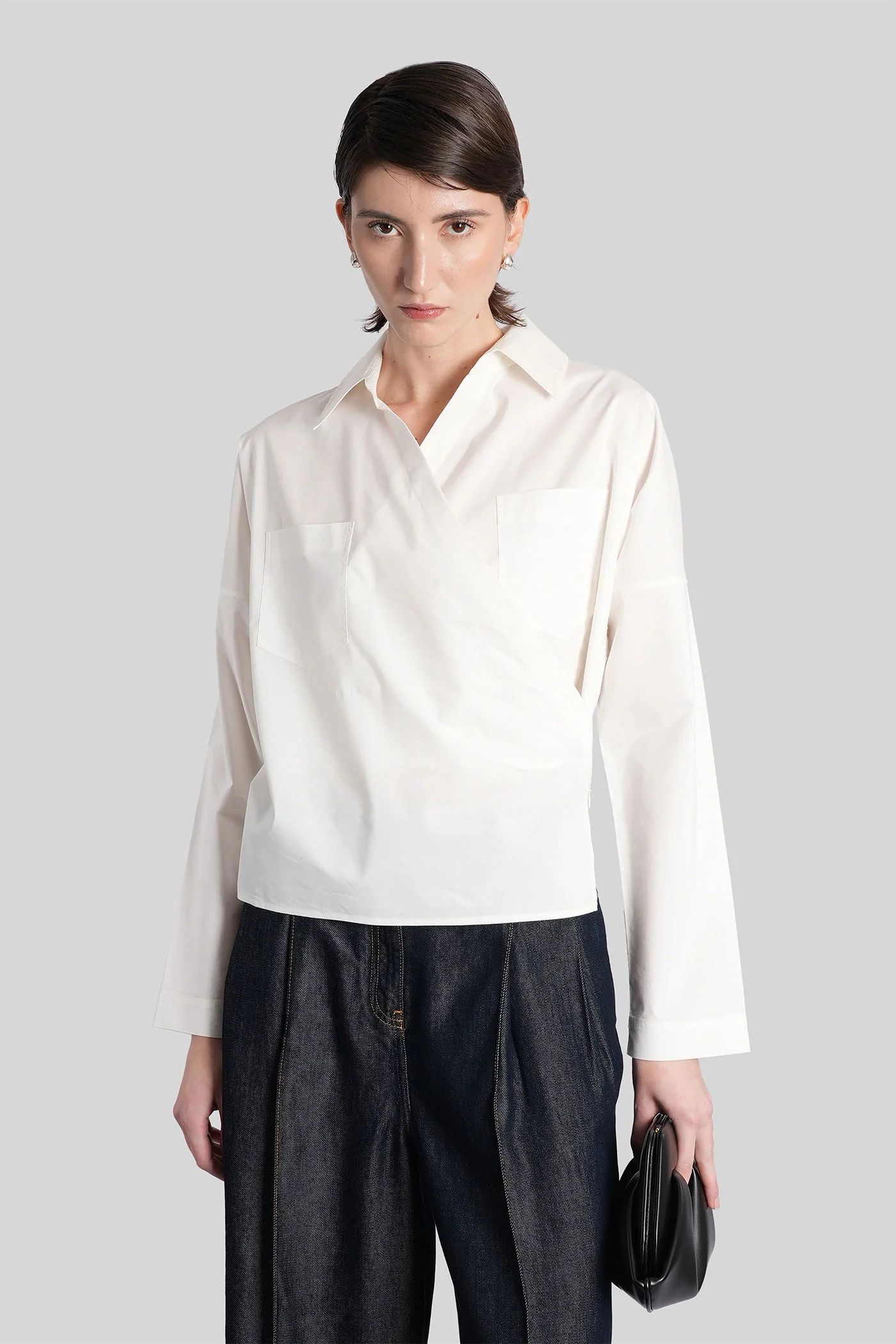 Lyra Blouse in white cotton