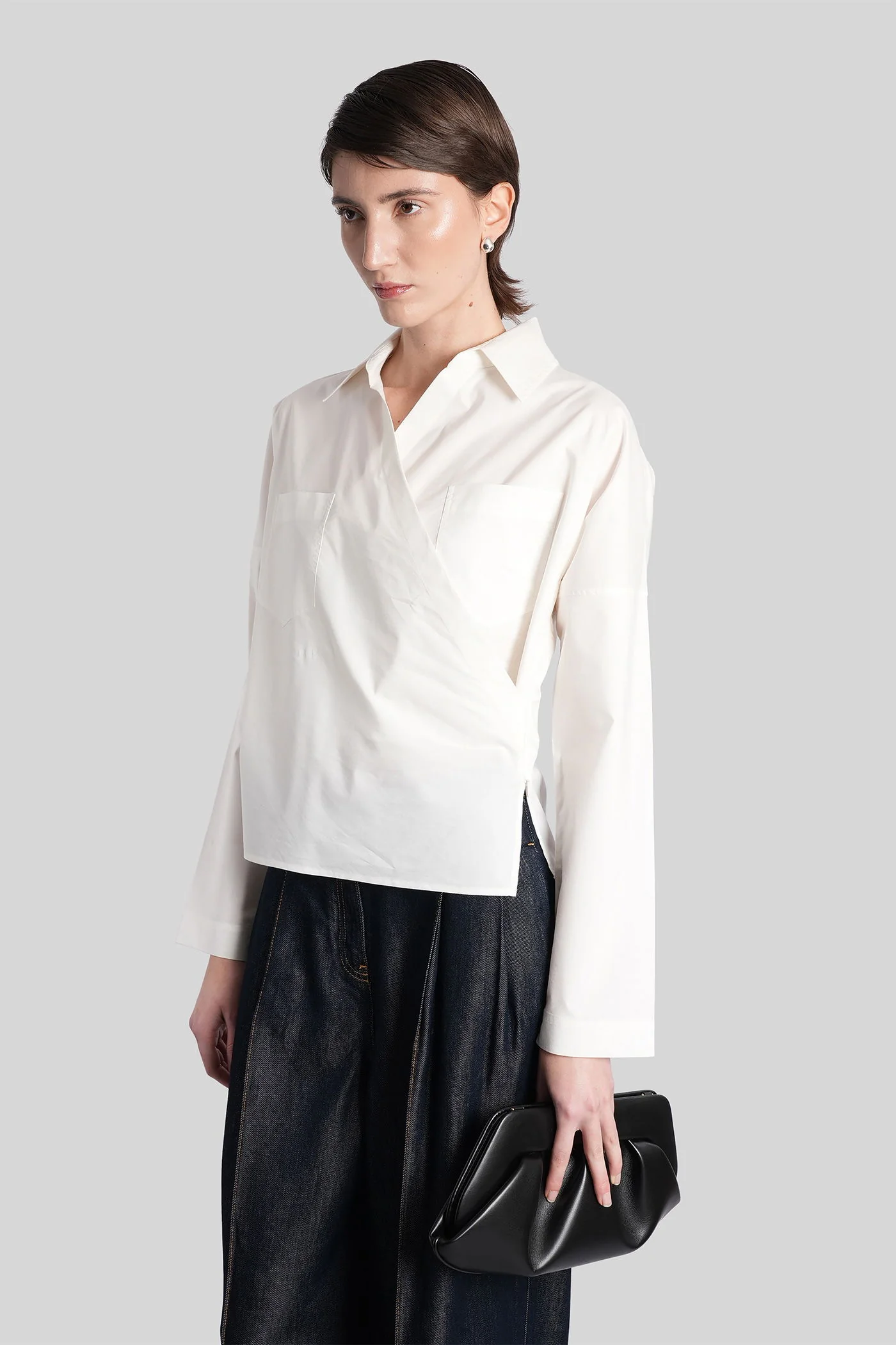 Lyra Blouse in white cotton - Image 4