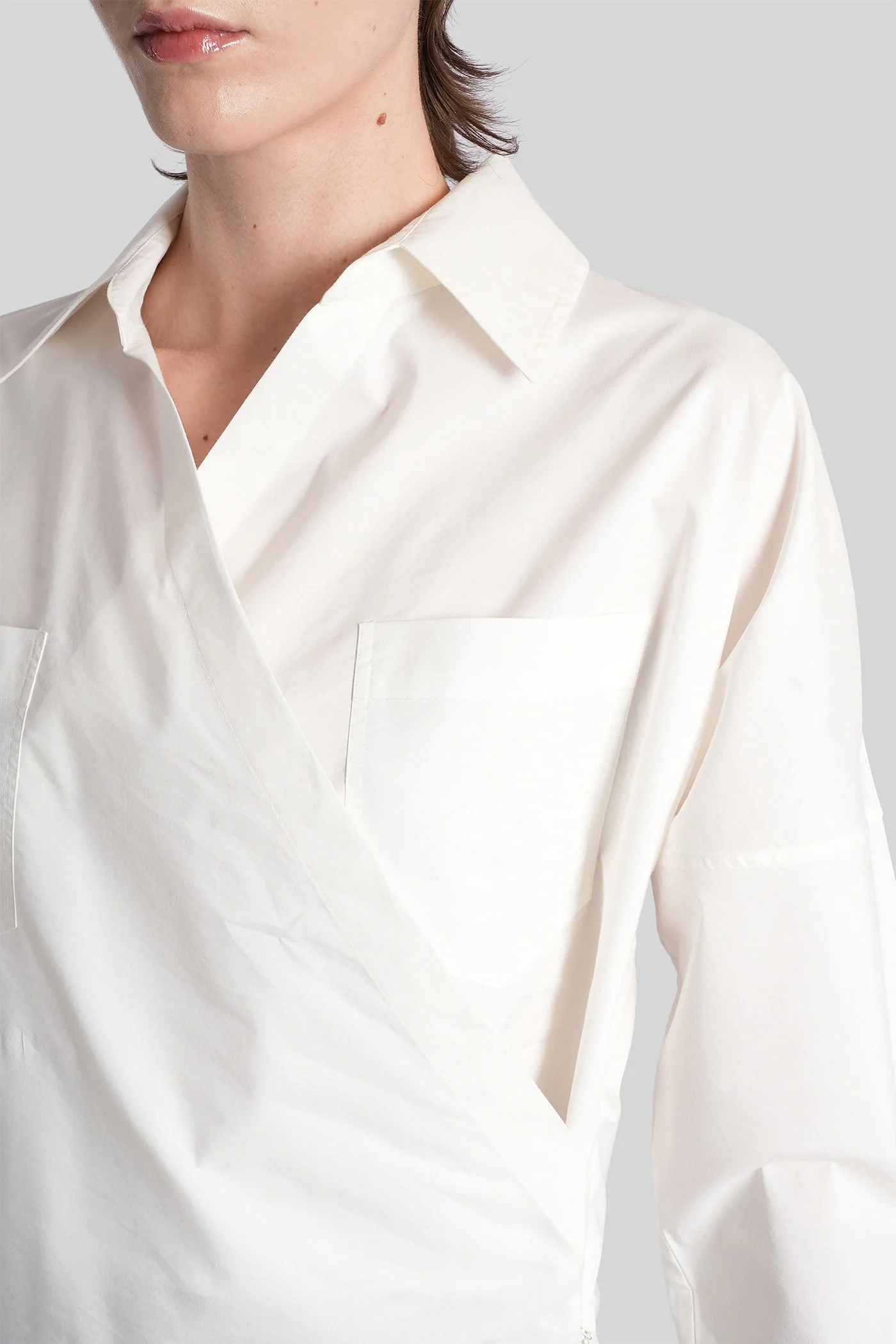 Lyra Blouse in white cotton - Image 5