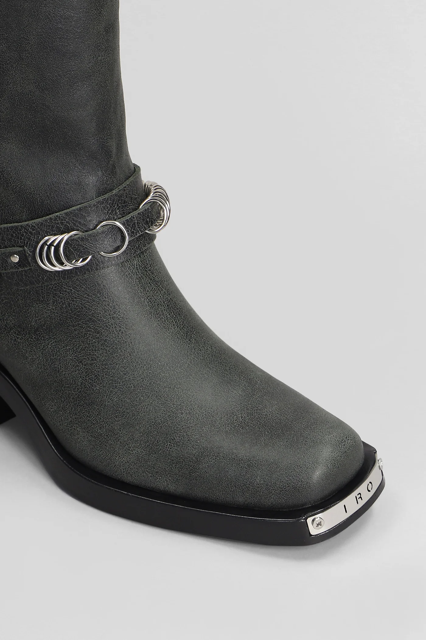 Motty High heels Ankle boots in grey leather - Image 5
