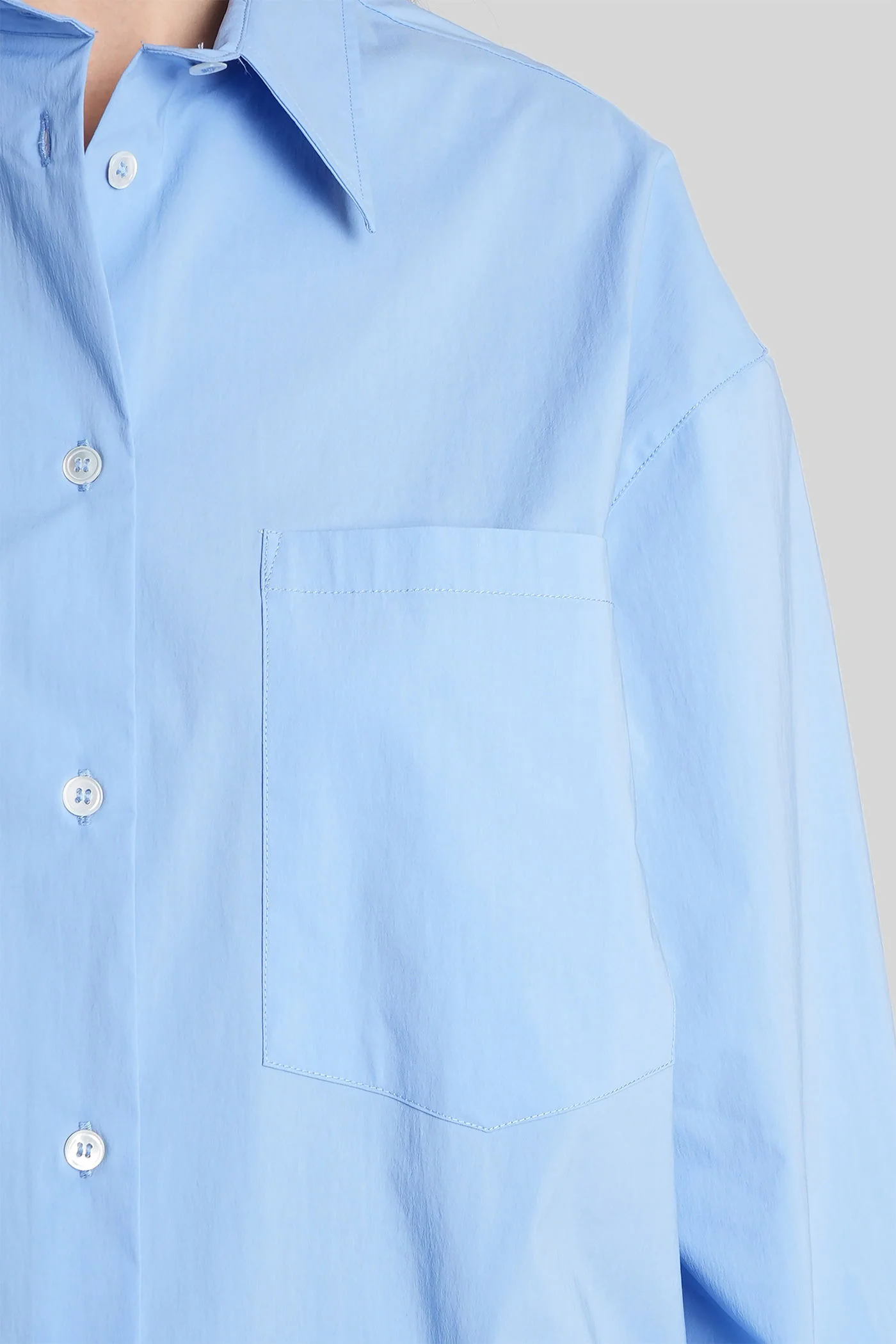 Natacha Shirt in cyan cotton - Image 5