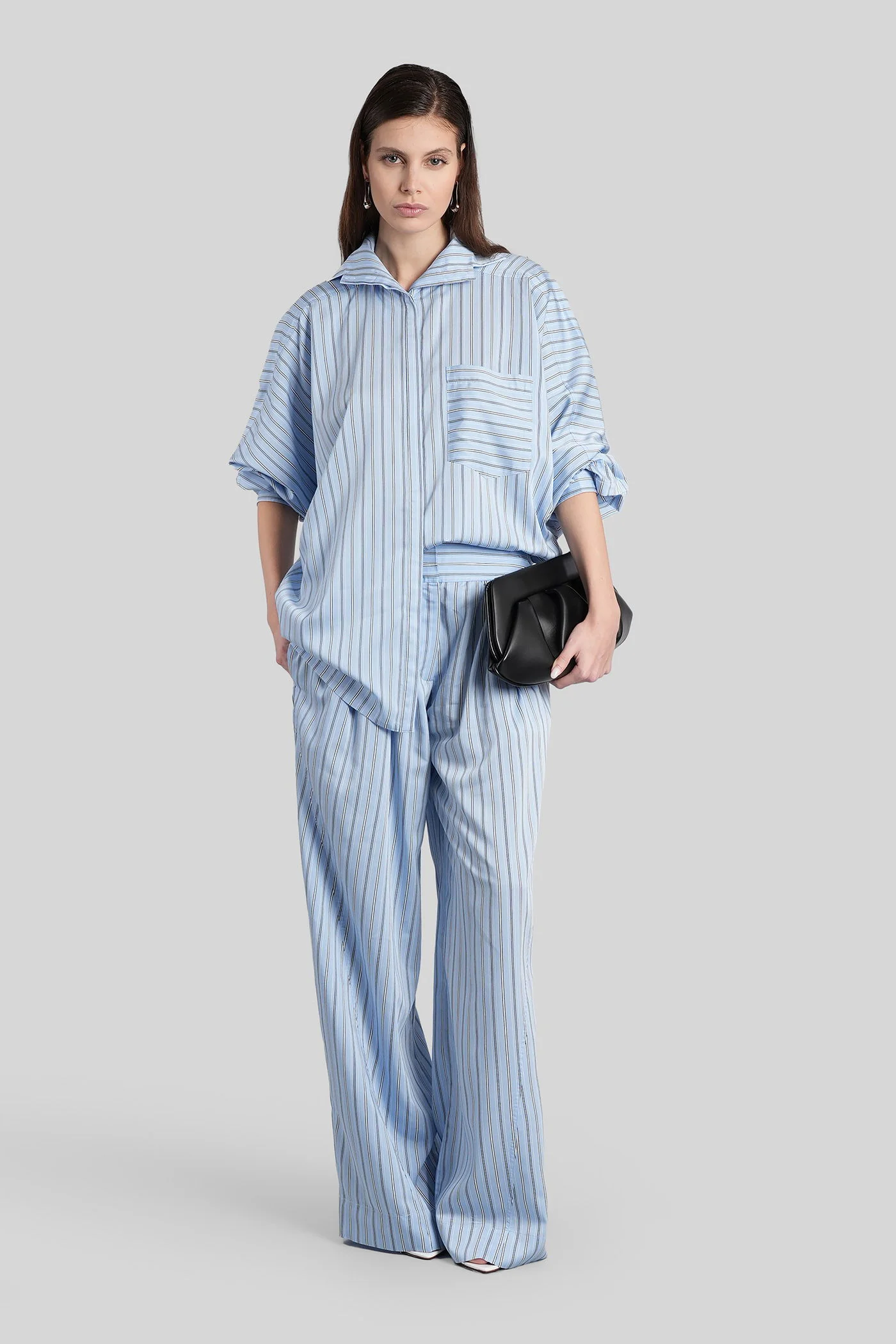 Nynnon Shirt in cyan viscose - Image 2