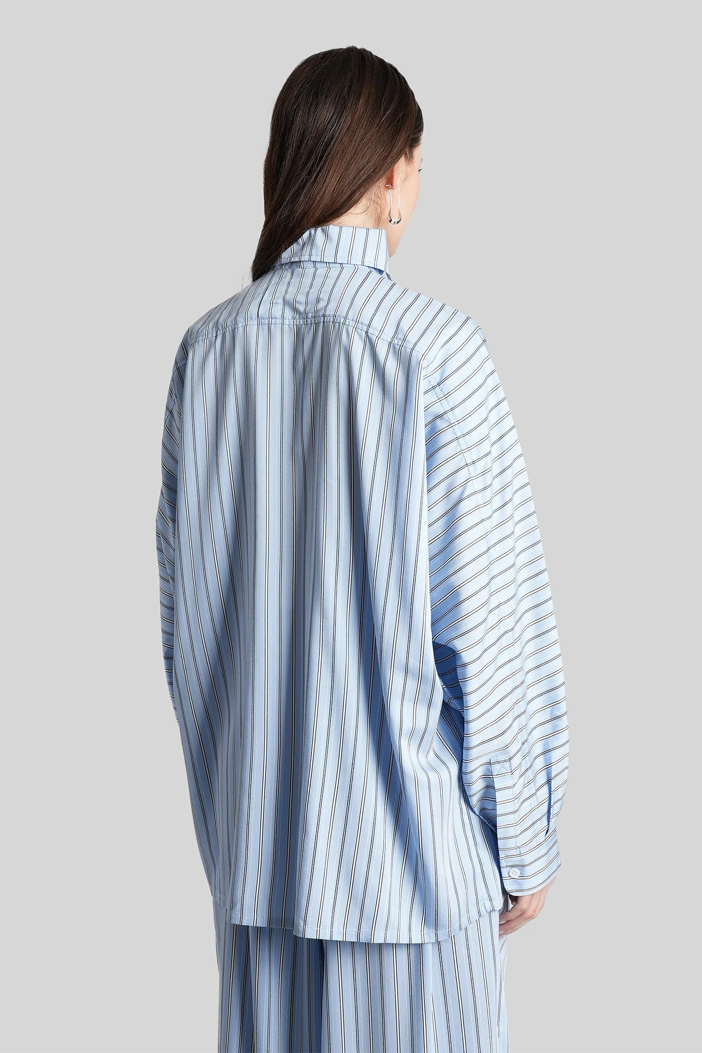 Nynnon Shirt in cyan viscose - Image 3