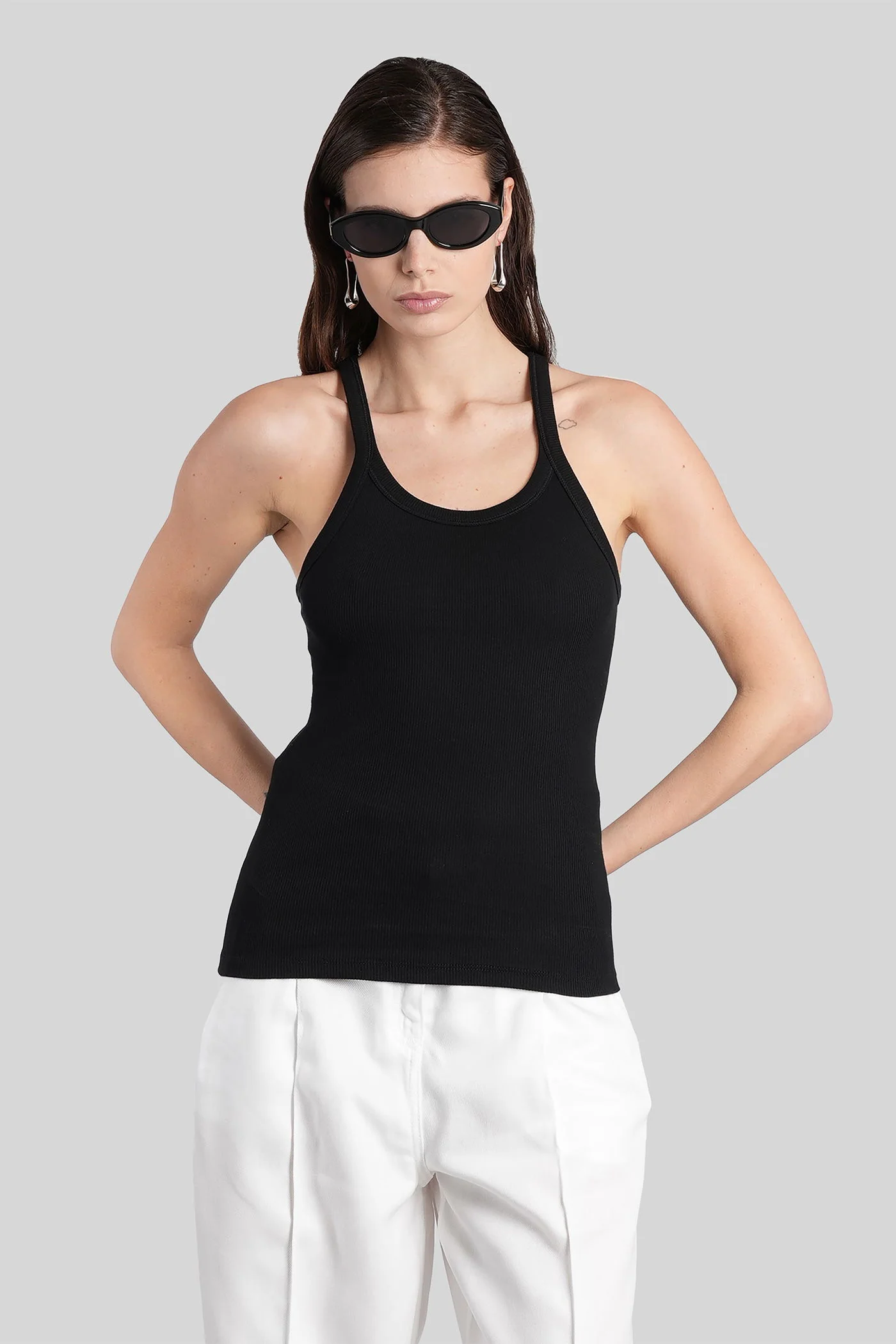 Palisso tank Top in black cotton