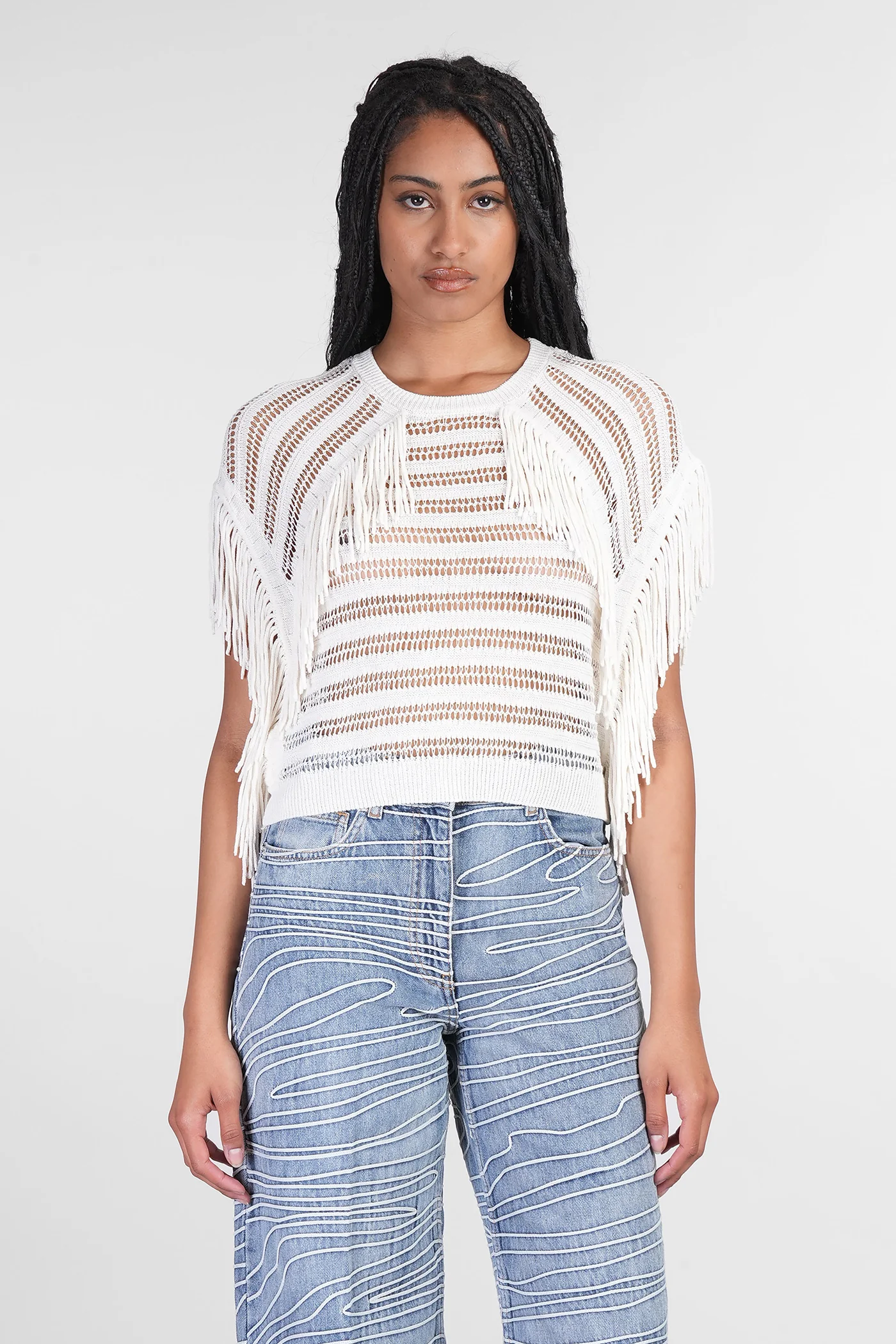 Paulin Topwear in white cotton