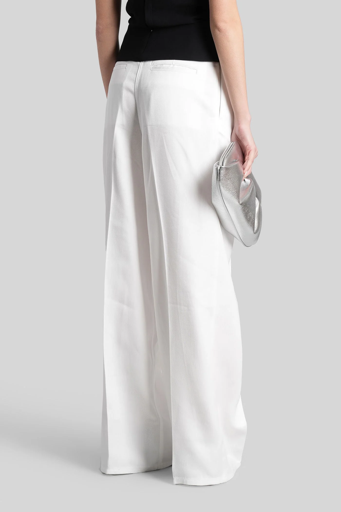 Remy Pants in white wool and polyester - Image 3