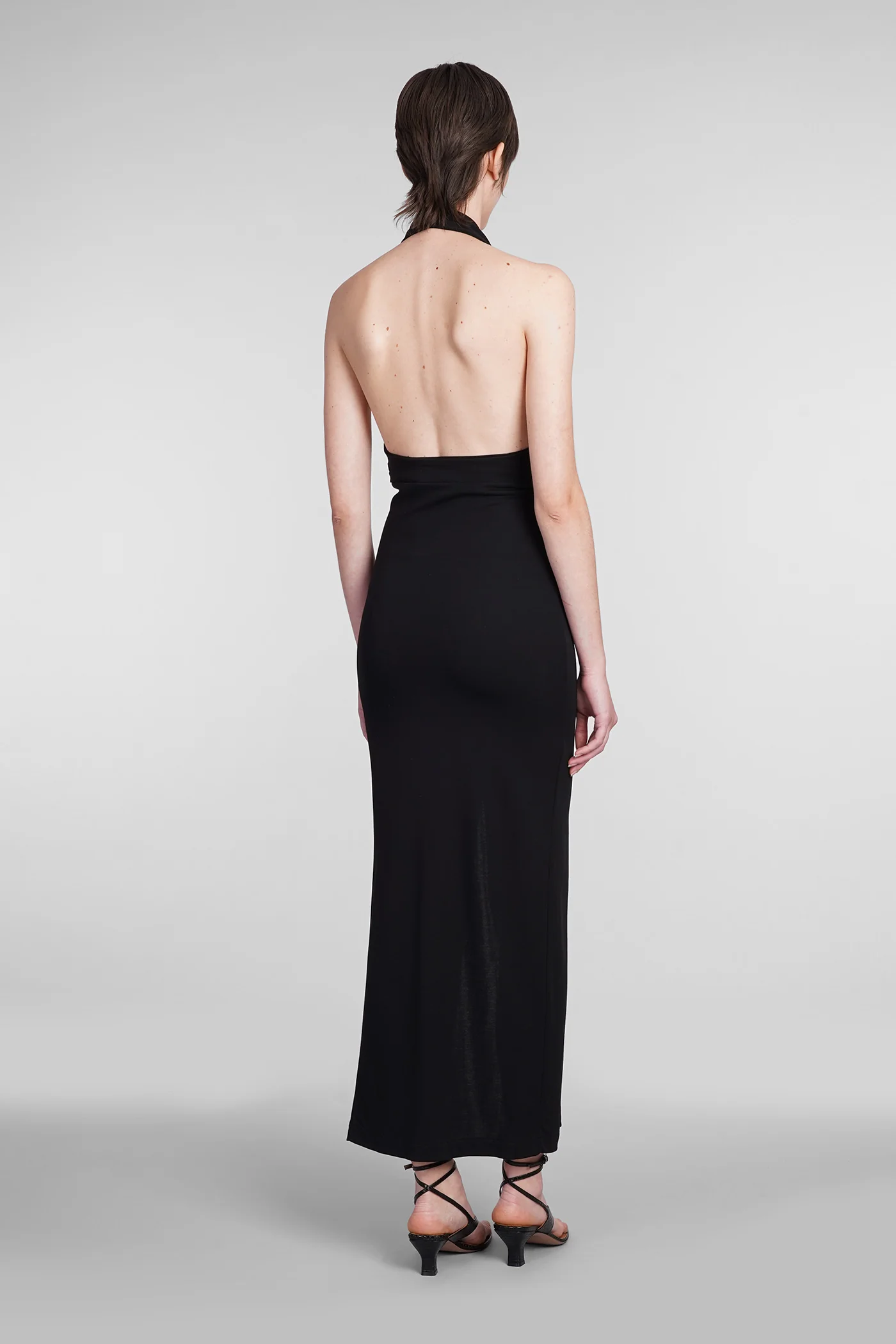 Rubini Dress woman in black viscose - Image 3