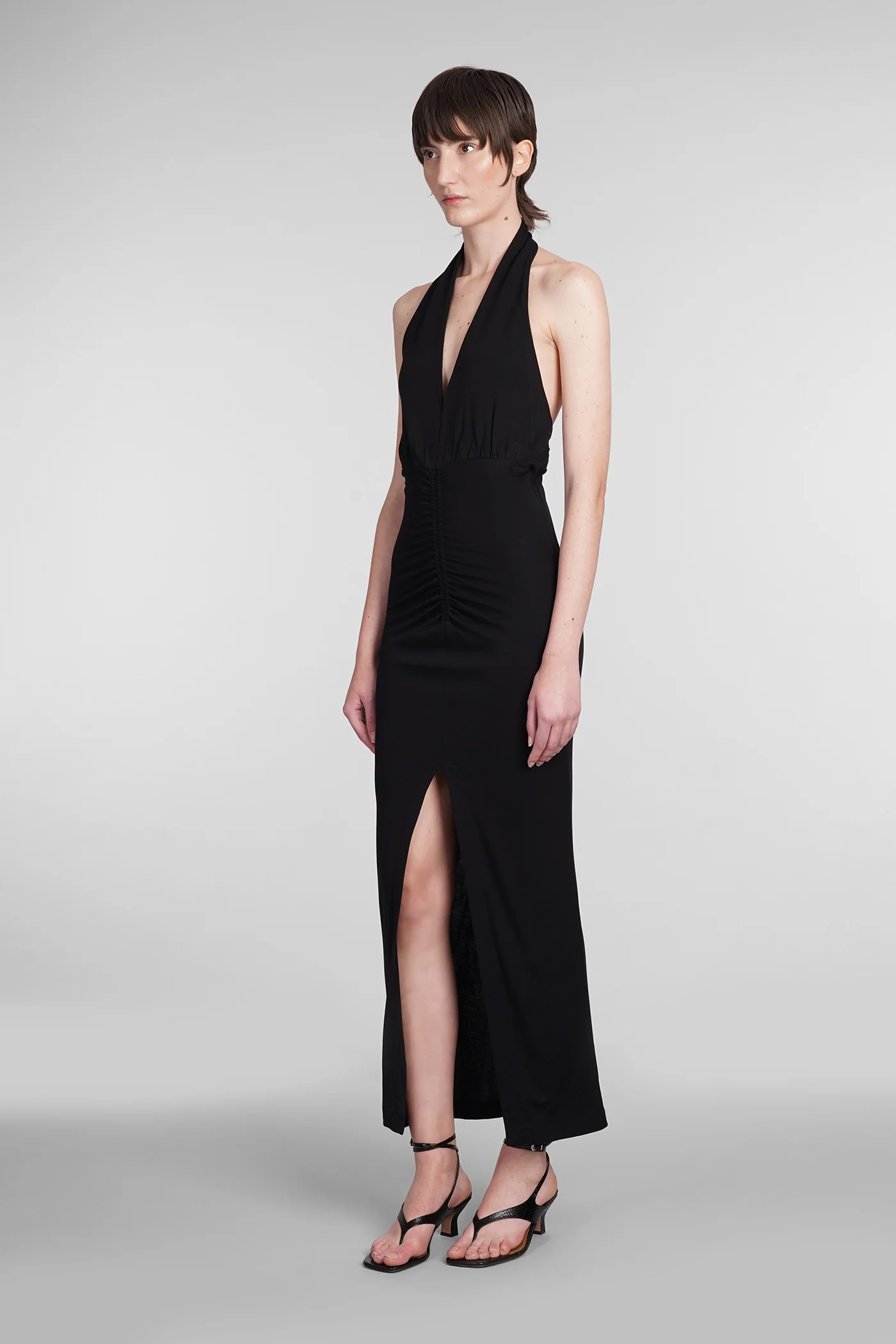 Rubini Dress woman in black viscose - Image 4