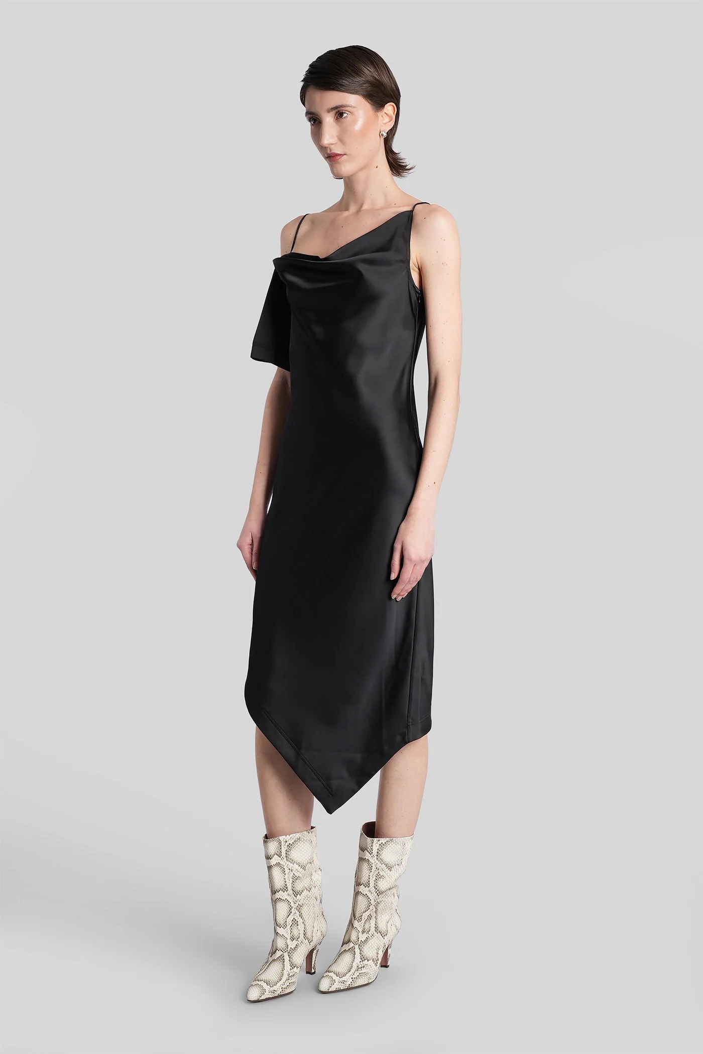 Thiana Long dress in black polyester - Image 9