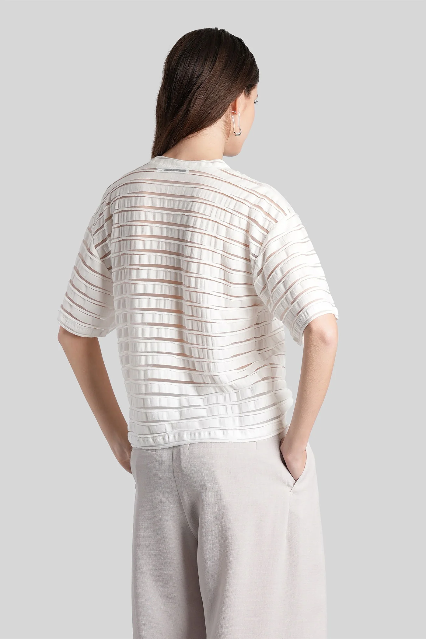 Ulizia T-Shirt in white cotton - Image 13
