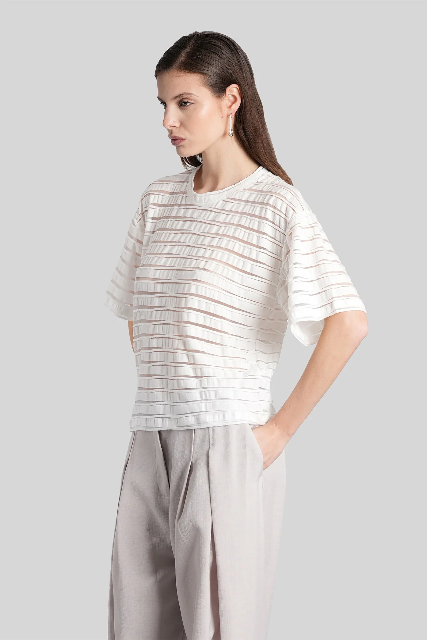 Ulizia T-Shirt in white cotton - Image 14