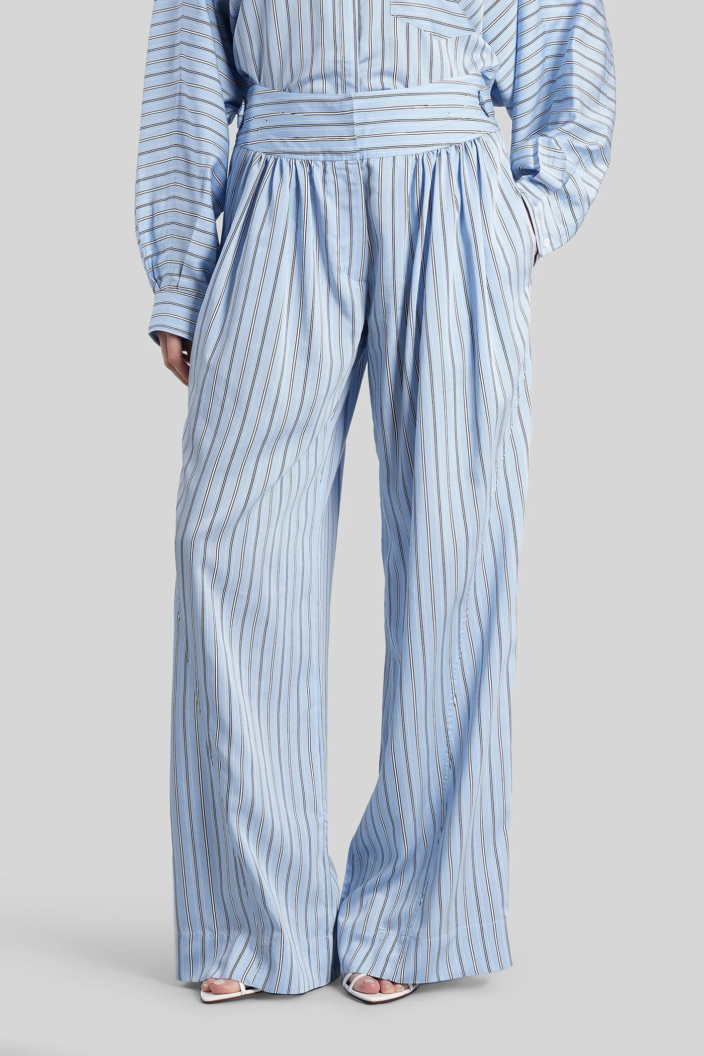 Ulyse Pants in cyan viscose