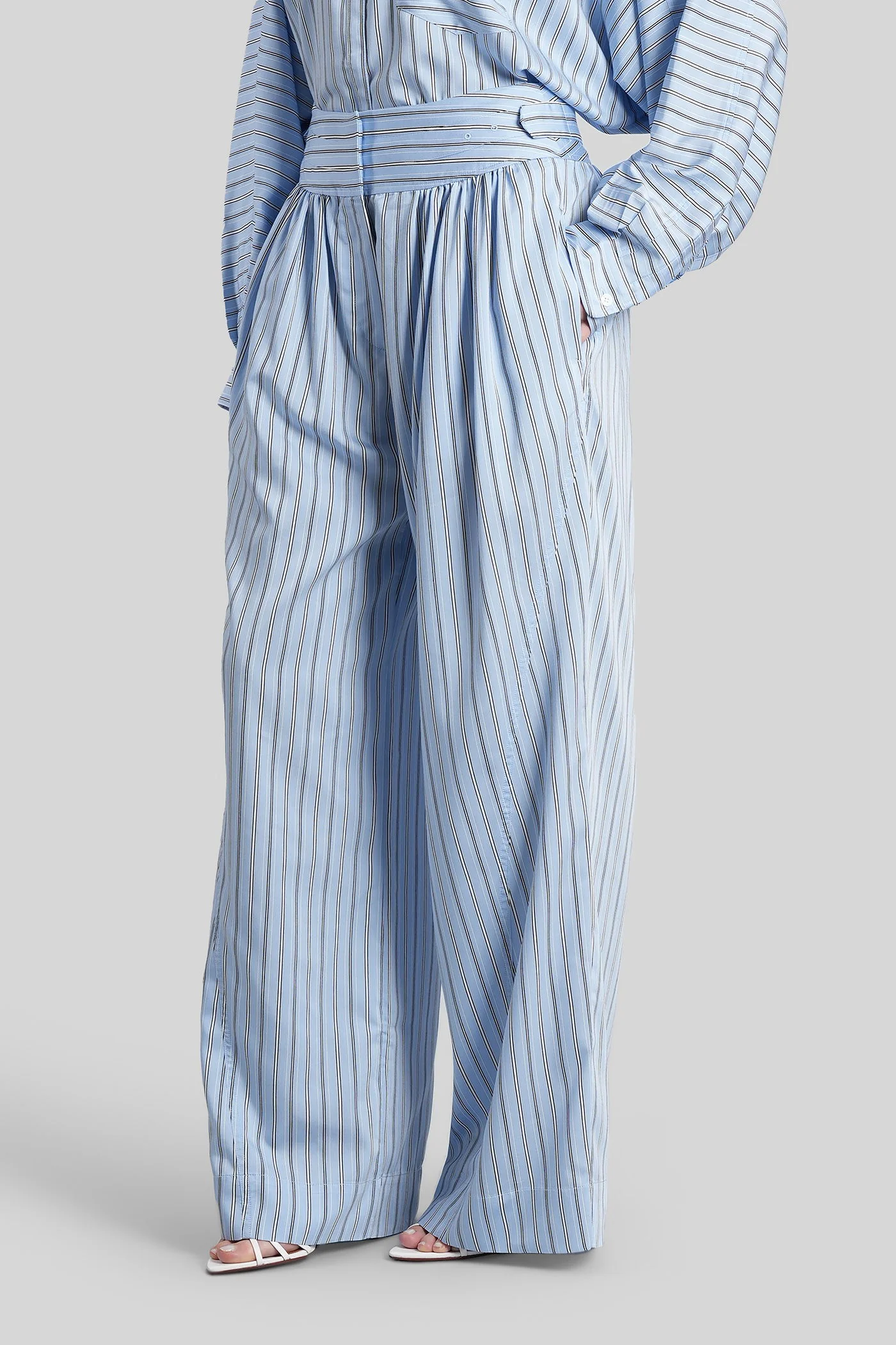 Ulyse Pants in cyan viscose - Image 4