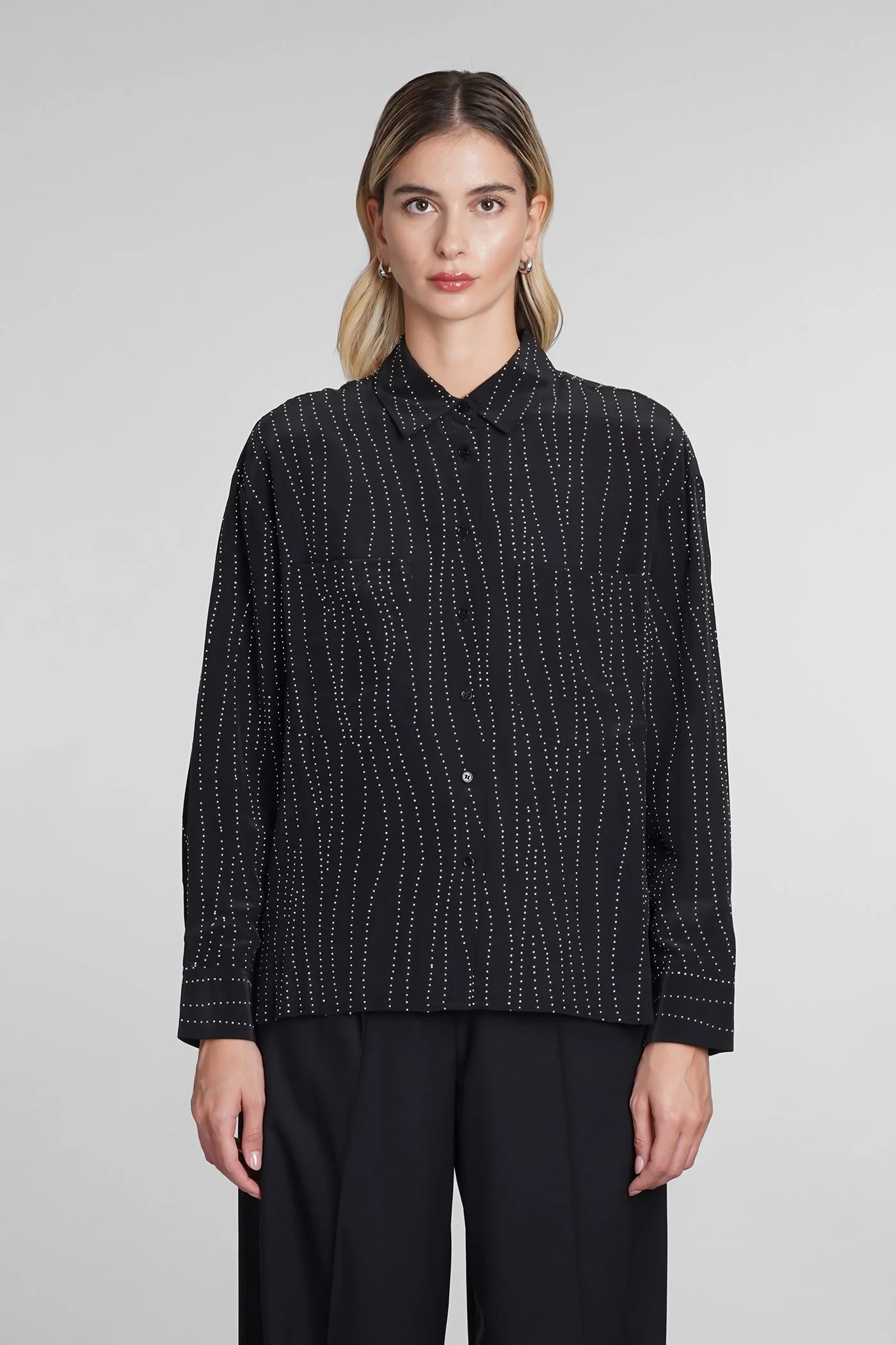 Zefiro Shirt in black viscose