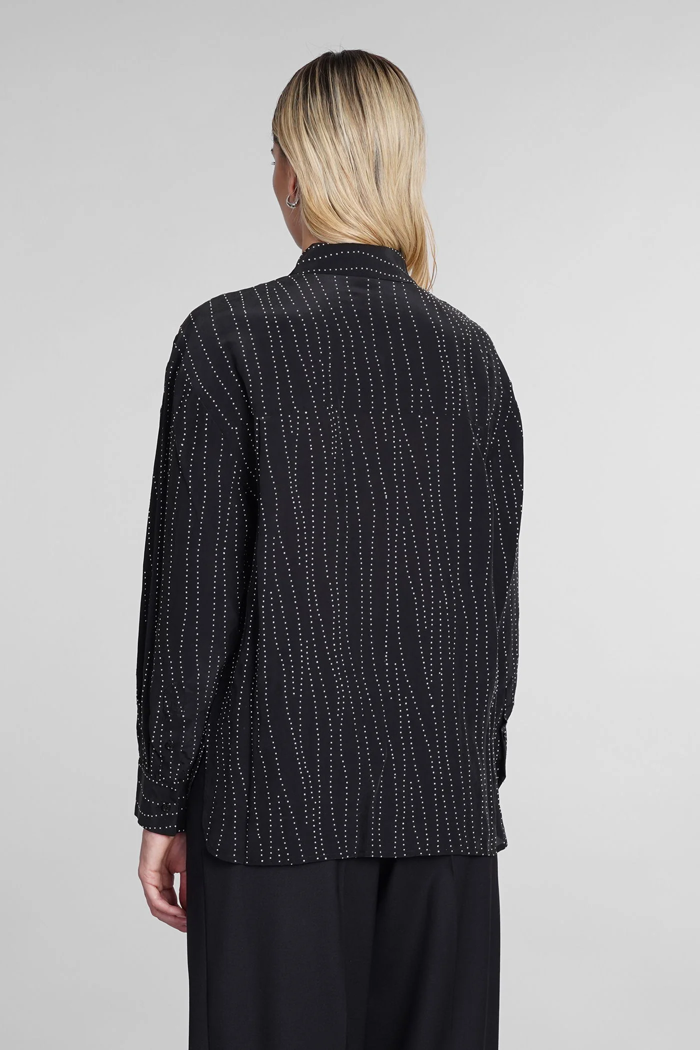 Zefiro Shirt in black viscose - Image 3